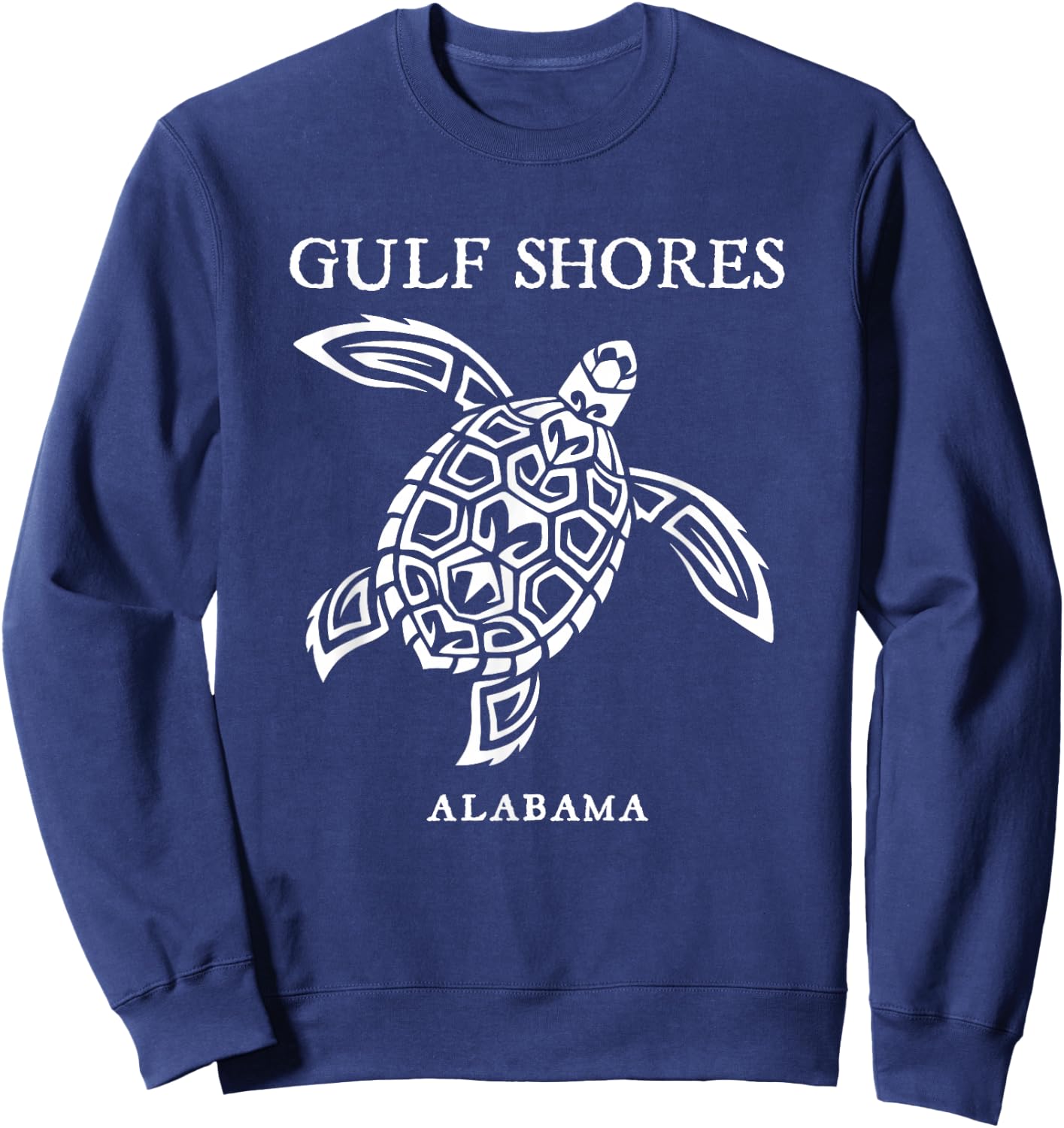 Gulf Shores Alabama Retro Sea Turtle Boys Girls Toddler Sweatshirt - Sweatshirt | Navy
