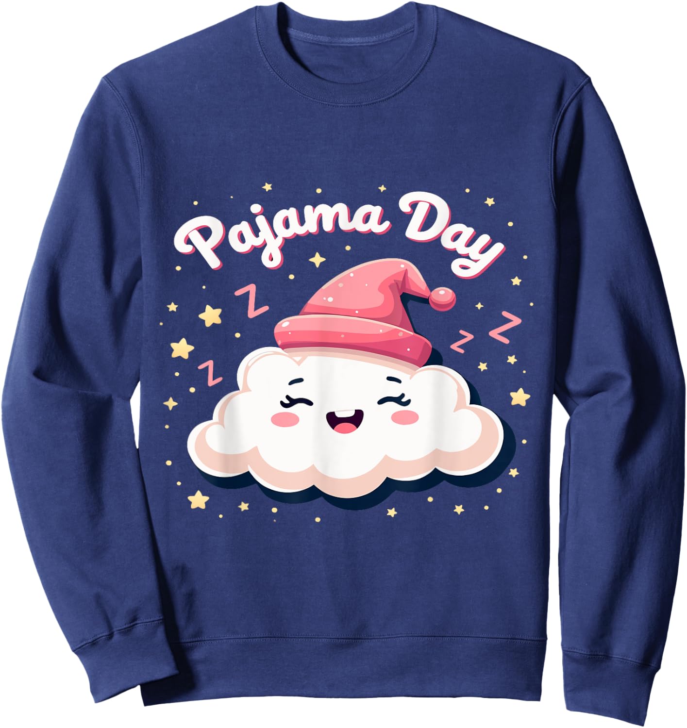 Pajama Day School Spirit Week Fun Cloud Teacher Student Cute Sweatshirt - Sweatshirt | Navy