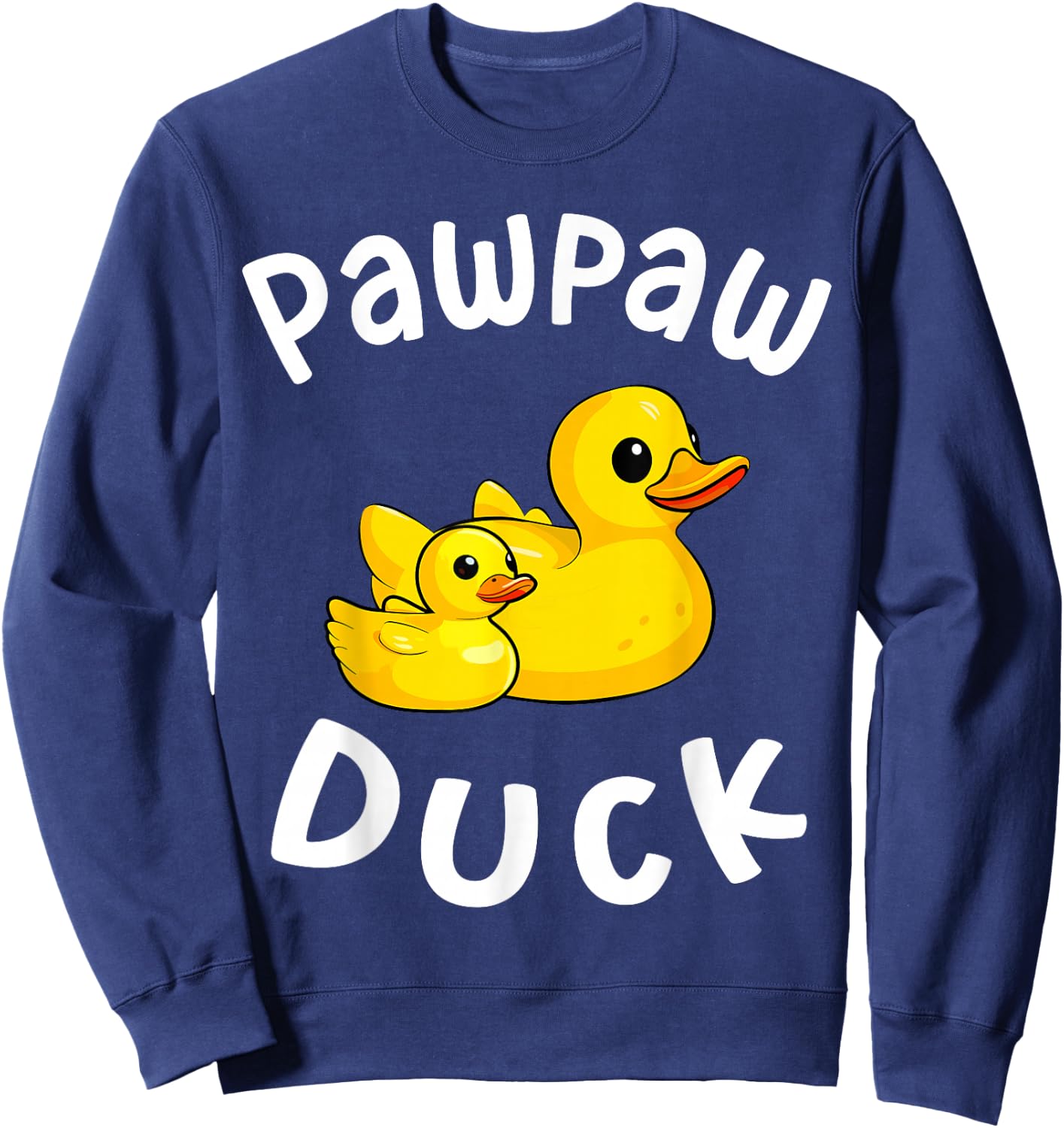 Pawpaw Duck Birthday Rubber Duck Kids Family Matching Sweatshirt - Sweatshirt | Navy