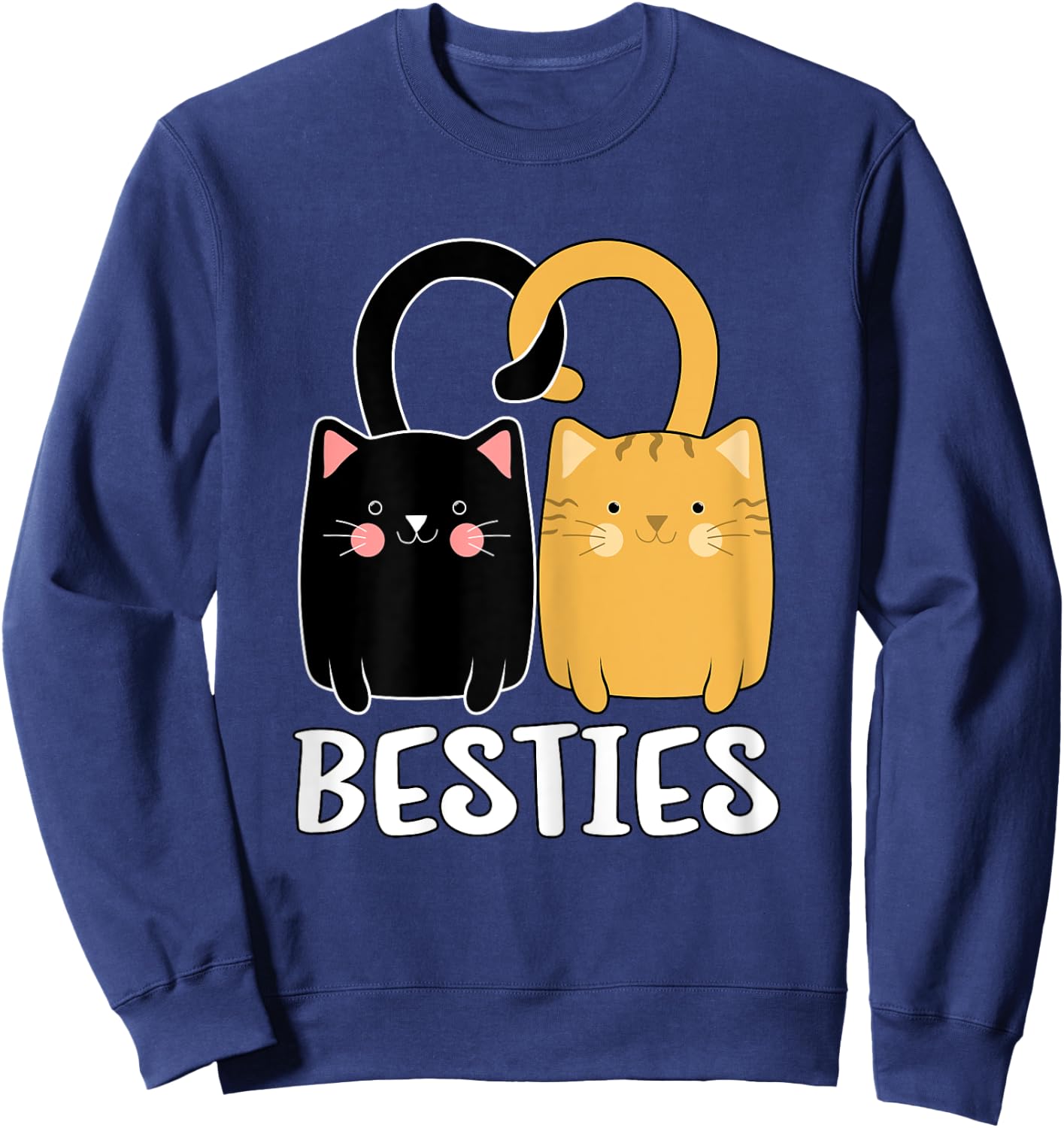 Best Friends Beste Freundin für 2 Mädchen Katzen Partnerlook Sweatshirt - Sweatshirt | Navy