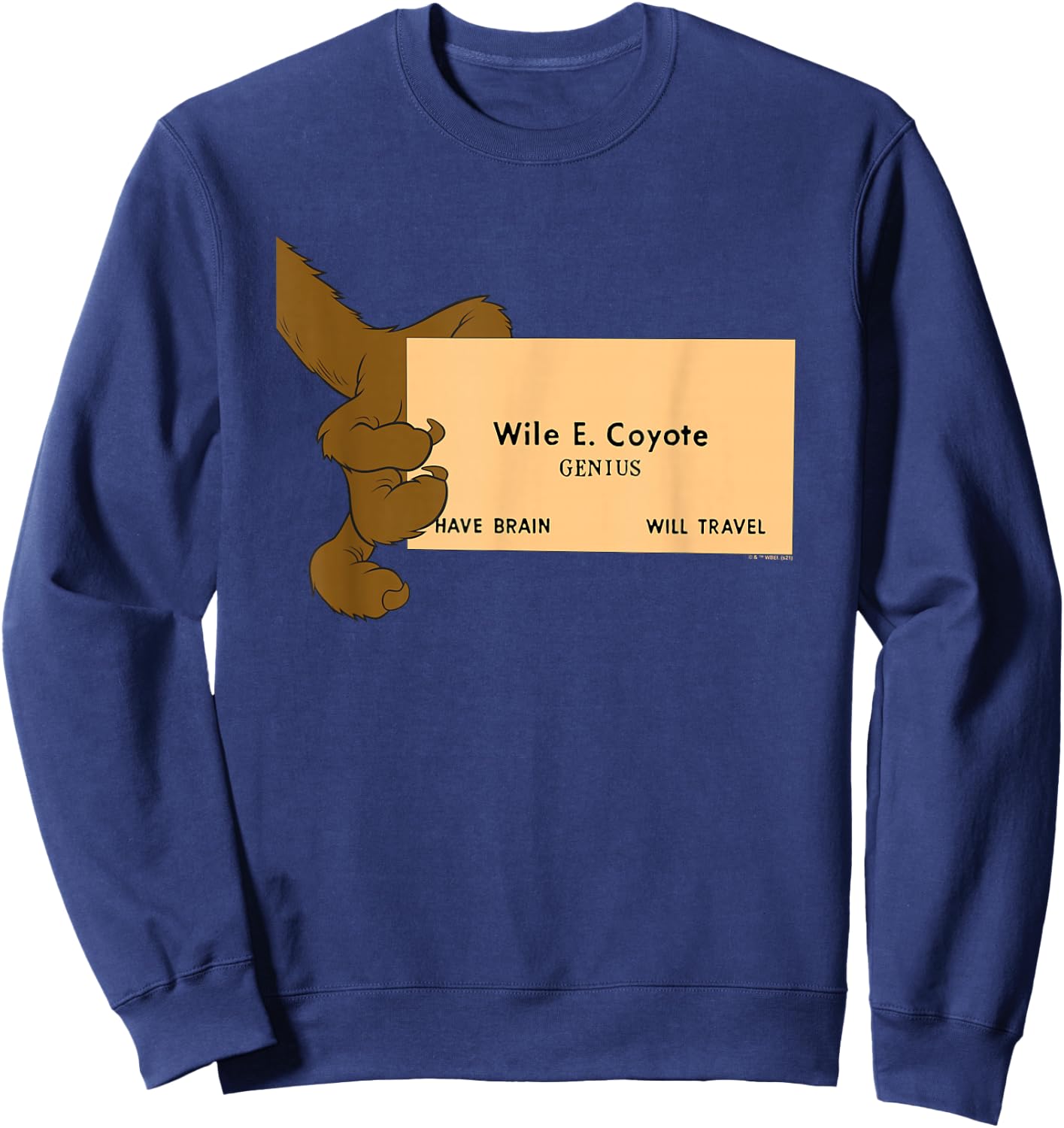 Looney Tunes Wile E. Coyote Genius Sweatshirt - Sweatshirt | Navy