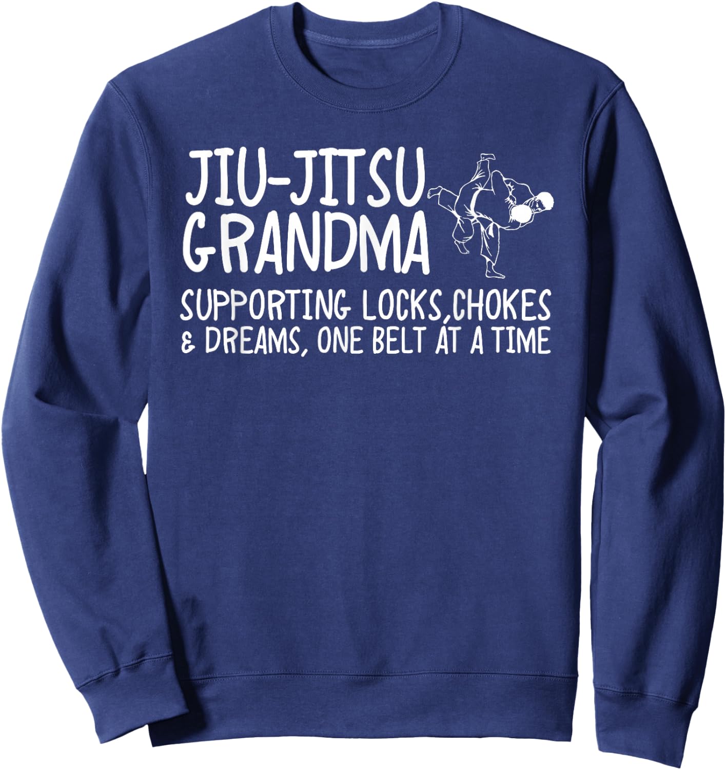 Proud Brazilian Jiu-Jitsu Grandma Jiu-Jitsu Fighter Grandma Sweatshirt - Sweatshirt | Navy