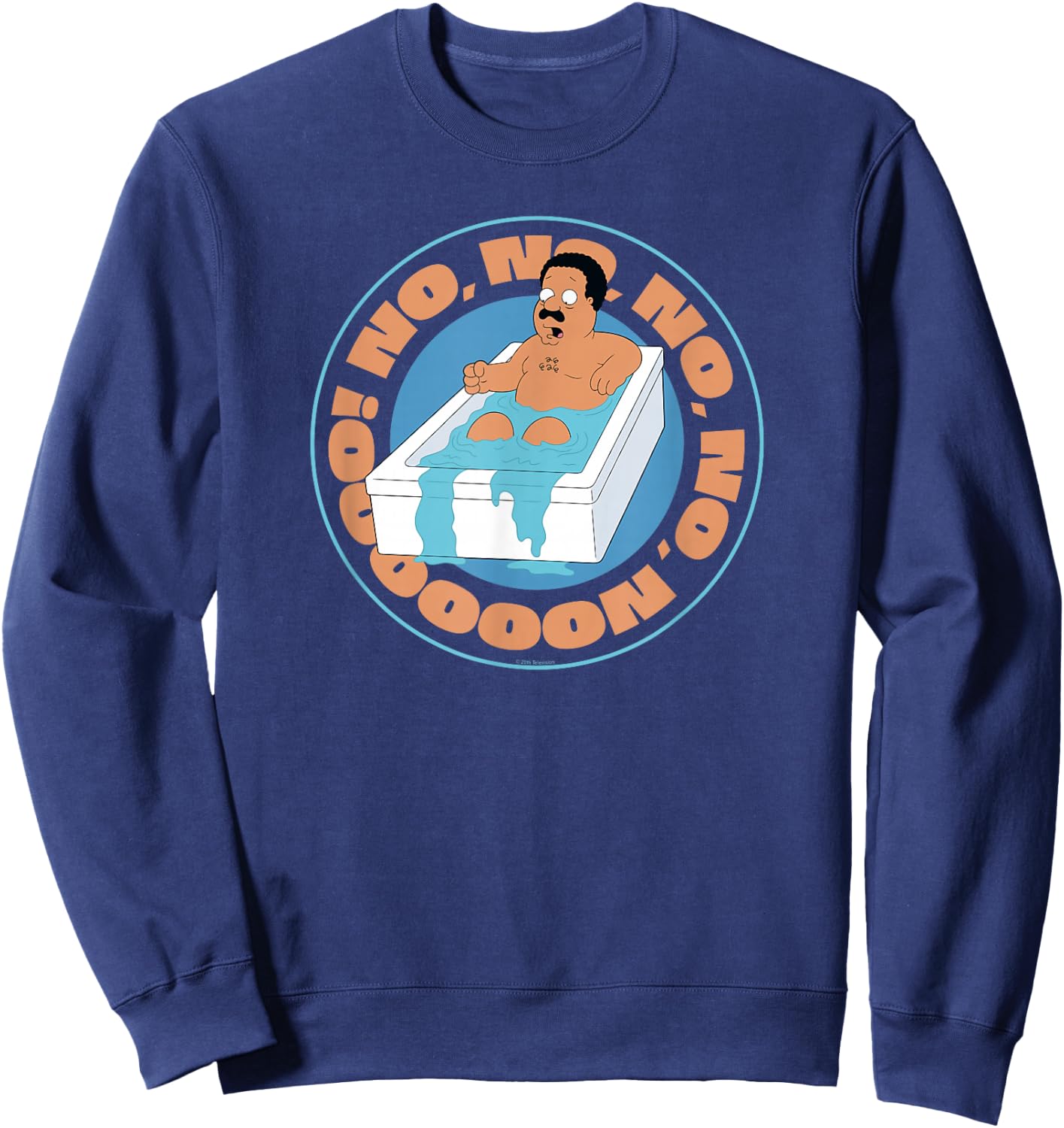 Ripple Junction x Family Guy Cleveland Brown Bathtub , blue Sweatshirt - Sweatshirt | Navy