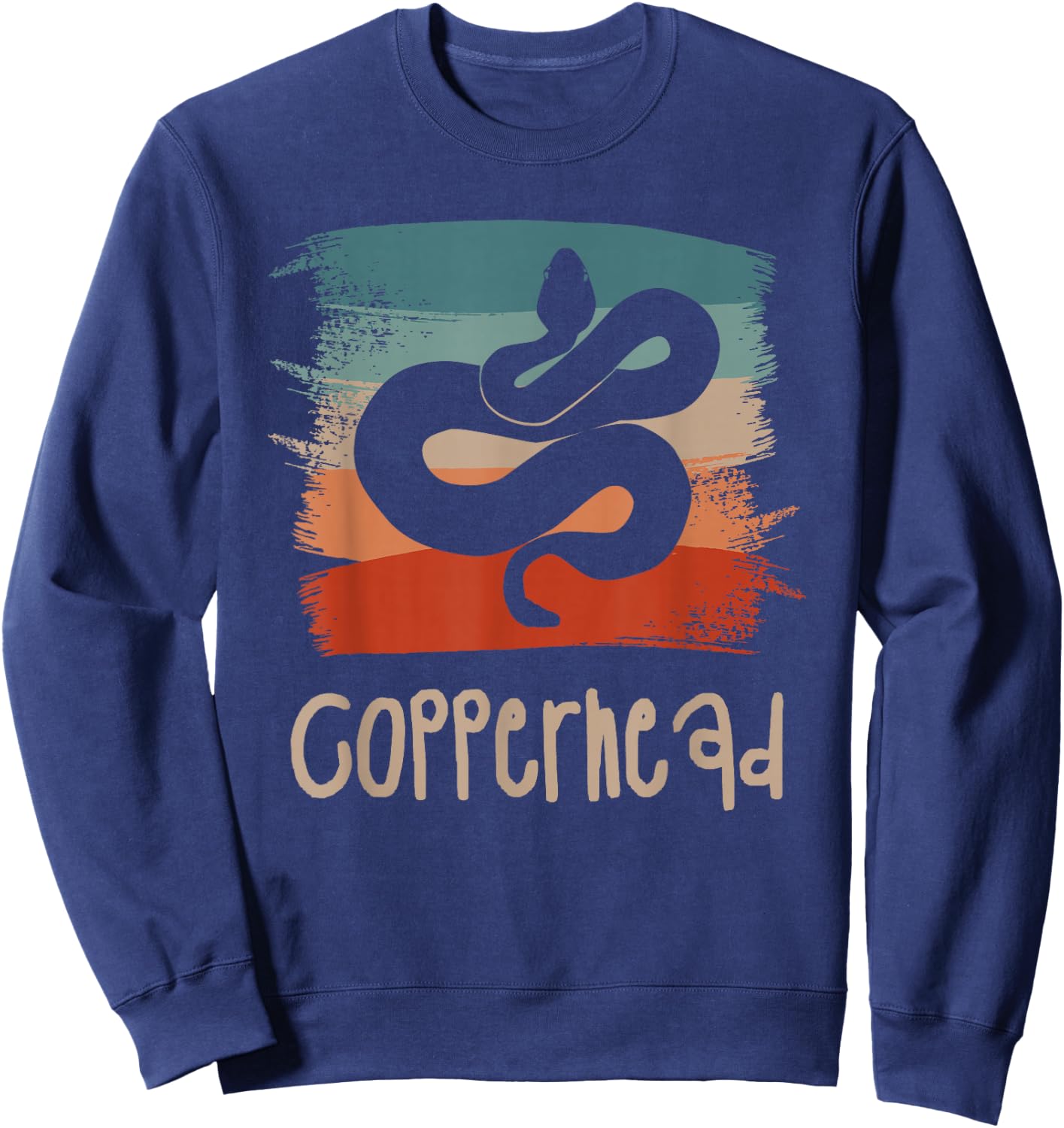 Retro Vintage Copperhead Copperheads Sweatshirt - Sweatshirt | Navy