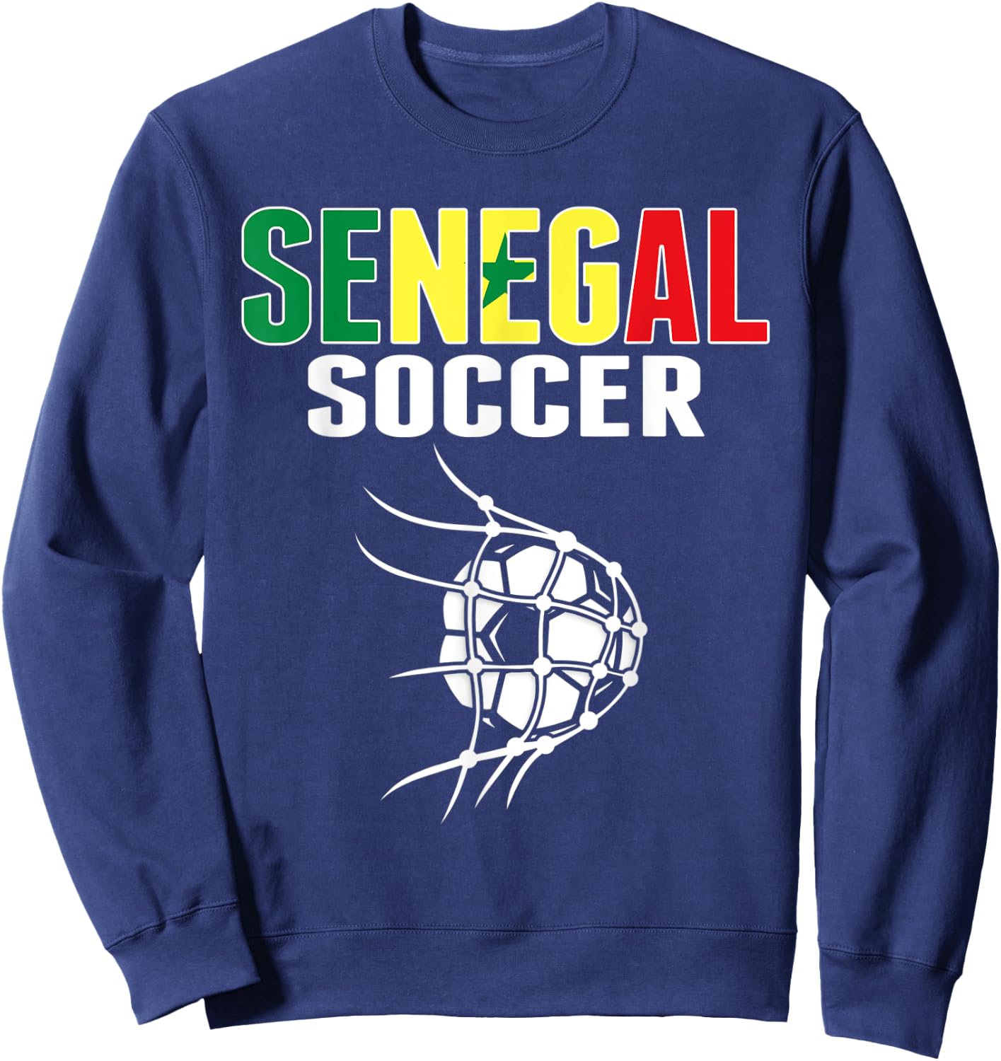 Senegal Soccer Fans Jersey Support Senegalese Football Team Sweatshirt - Sweatshirt | Navy