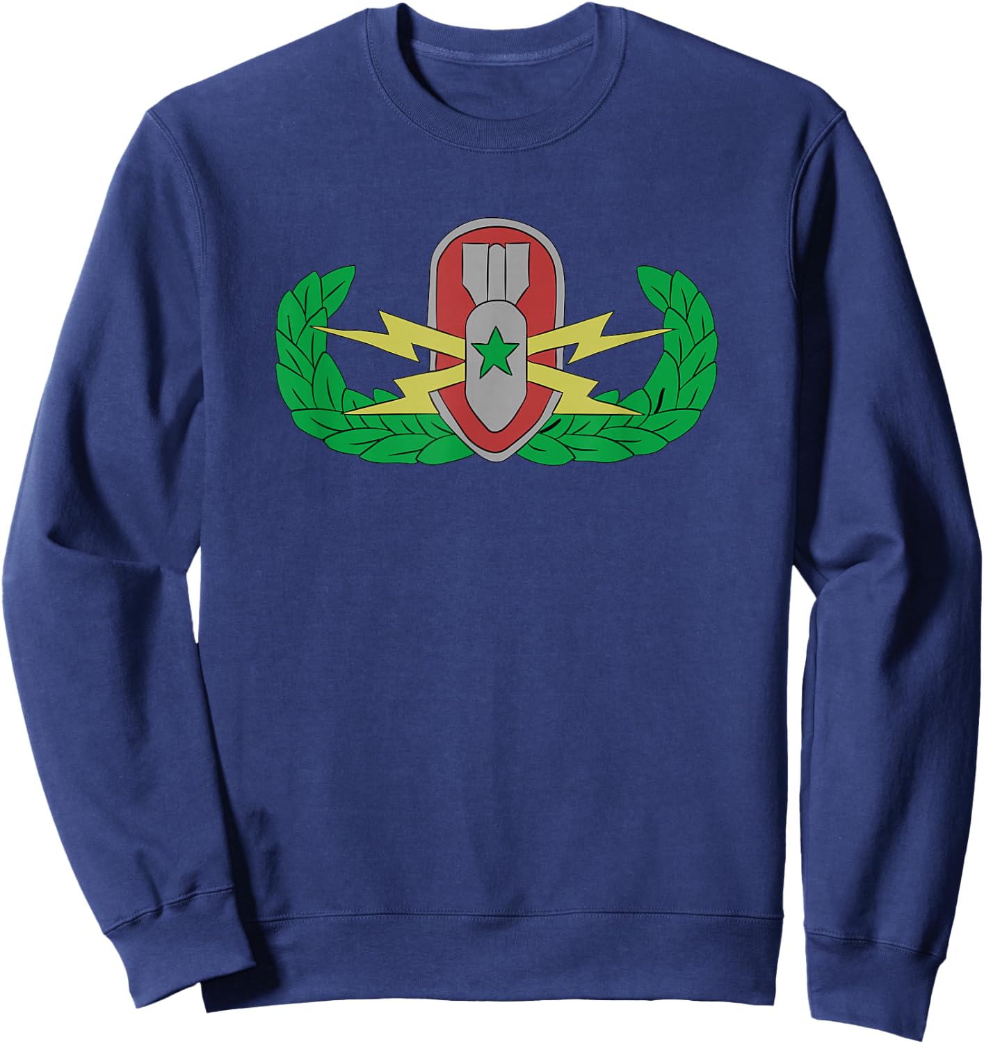 EOD Badge Warrior - Explosive Ordnance Disposal Sweatshirt - Sweatshirt | Navy