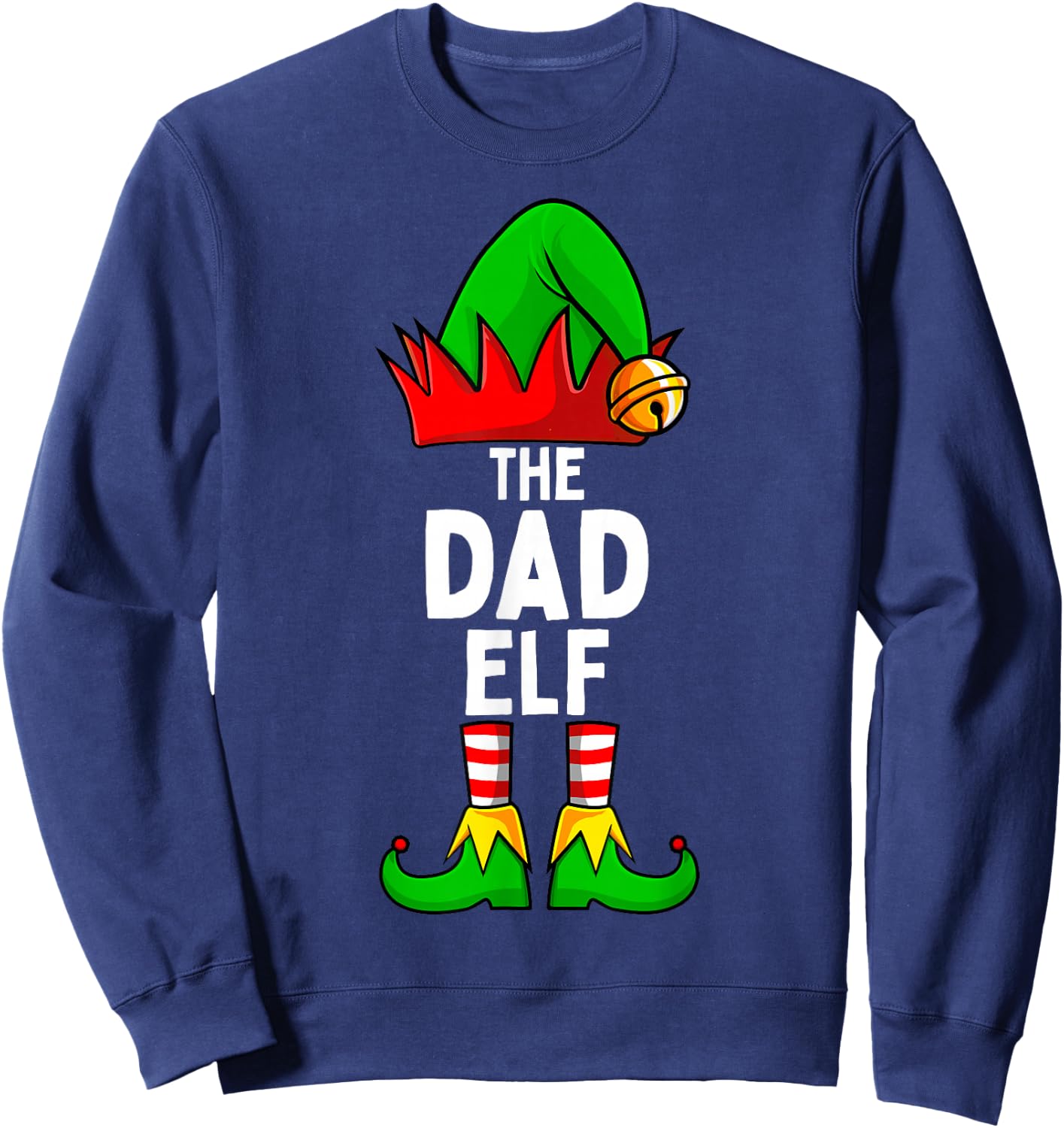 Dad Elf Matching Family Christmas Men Sweatshirt - Sweatshirt | Navy