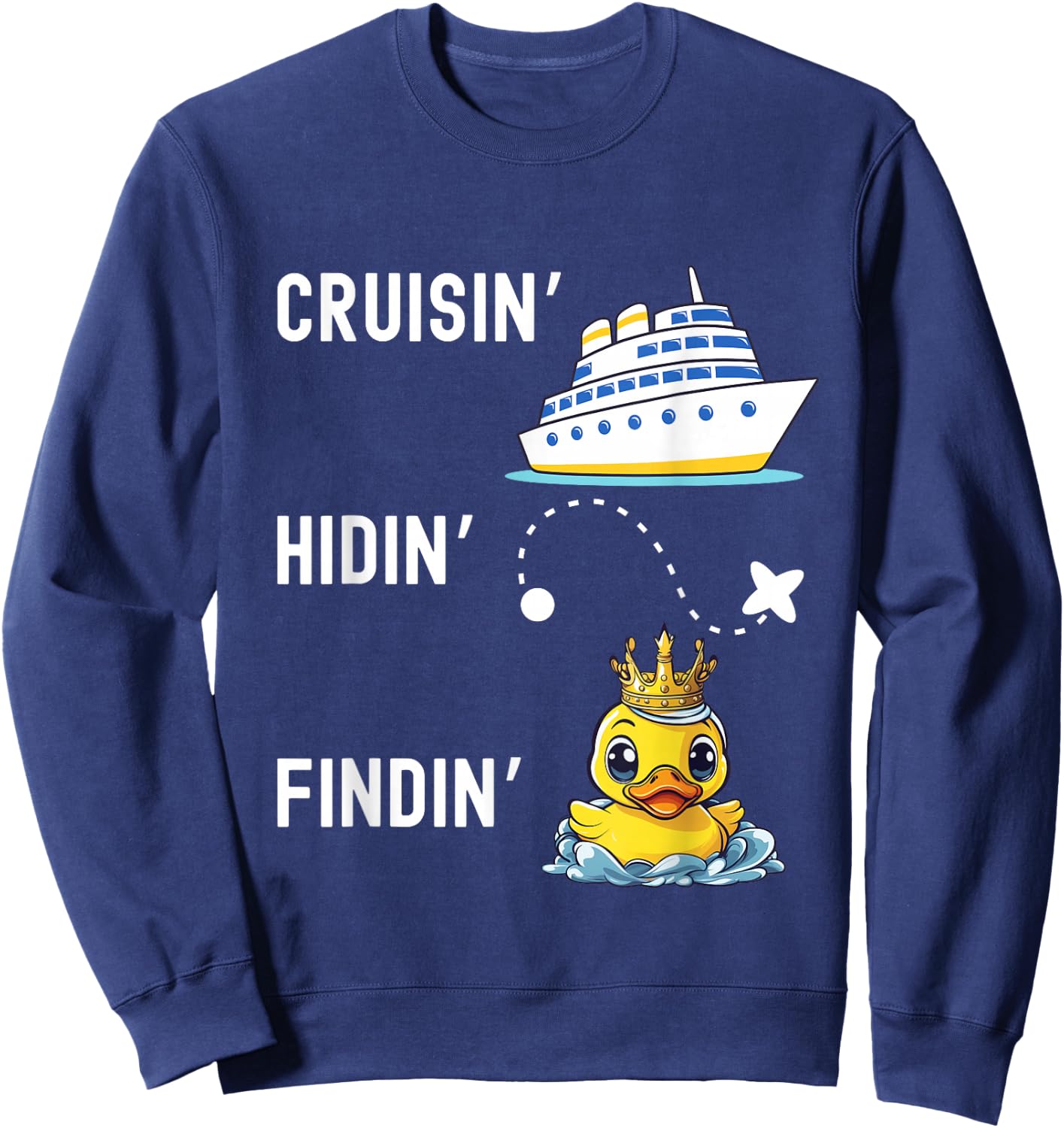 Rubber Duck Hunter Cruise Duck Hunting Sweatshirt - Sweatshirt | Navy