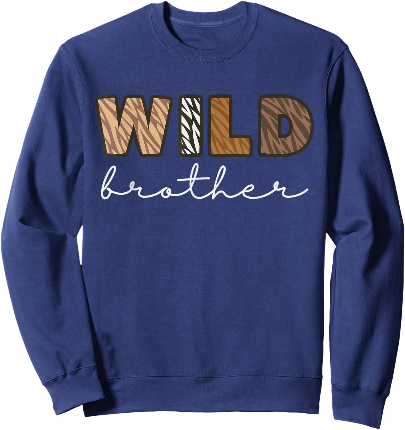 Wild Brother Zoo Theme Birthday Safari Jungle Matching Party Sweatshirt - Sweatshirt | Navy