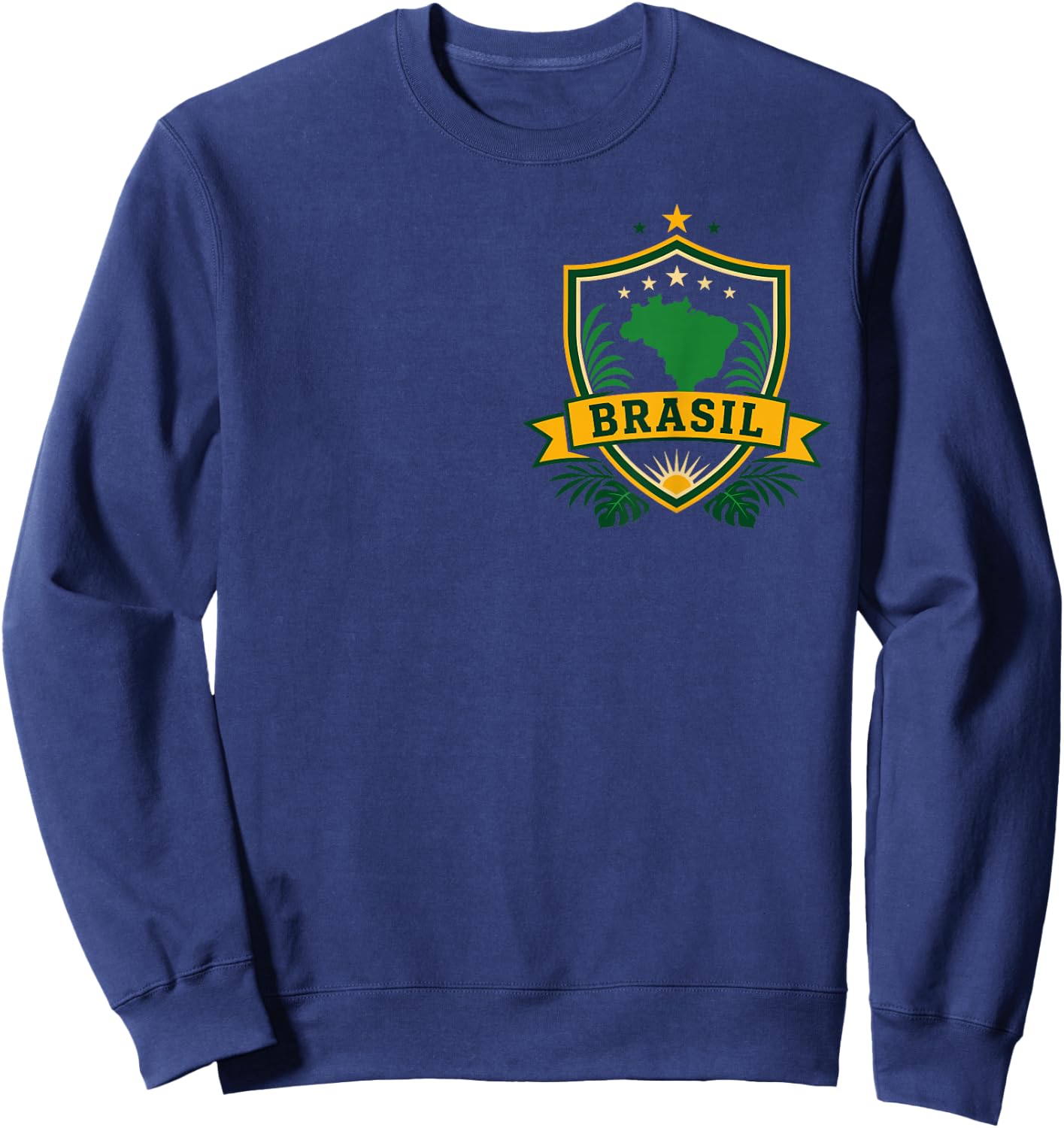 Brasil Tropical Pride Vintage Emblem Sweatshirt - Sweatshirt | Navy