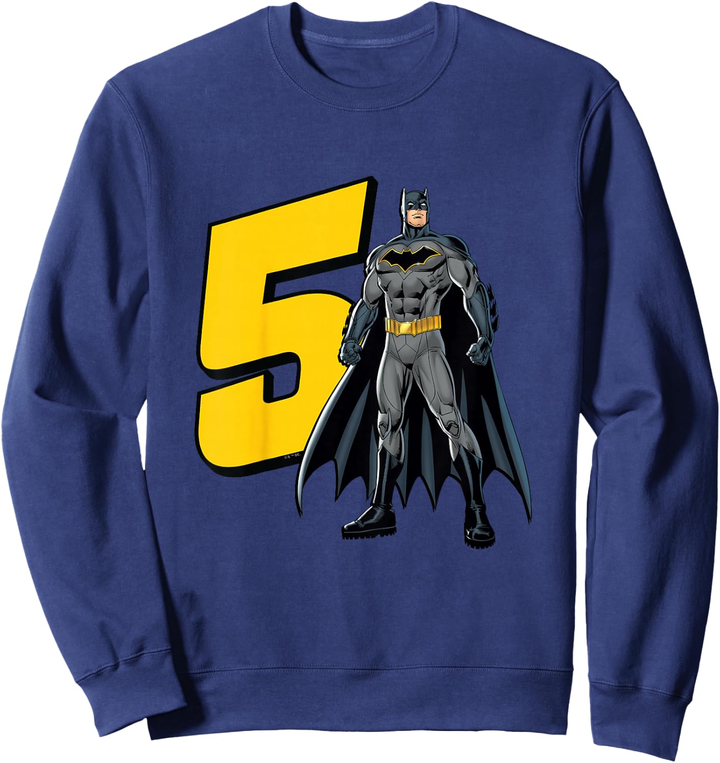 Kids Batman Super Hero 5th Birthday Sweatshirt - Sweatshirt | Navy