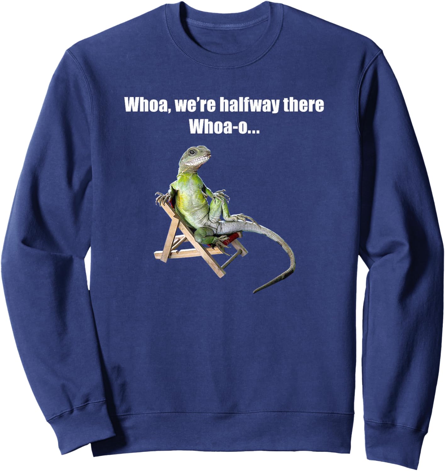Funny Misheard Lyric - Lizard on a chair Sweatshirt - Sweatshirt | Navy