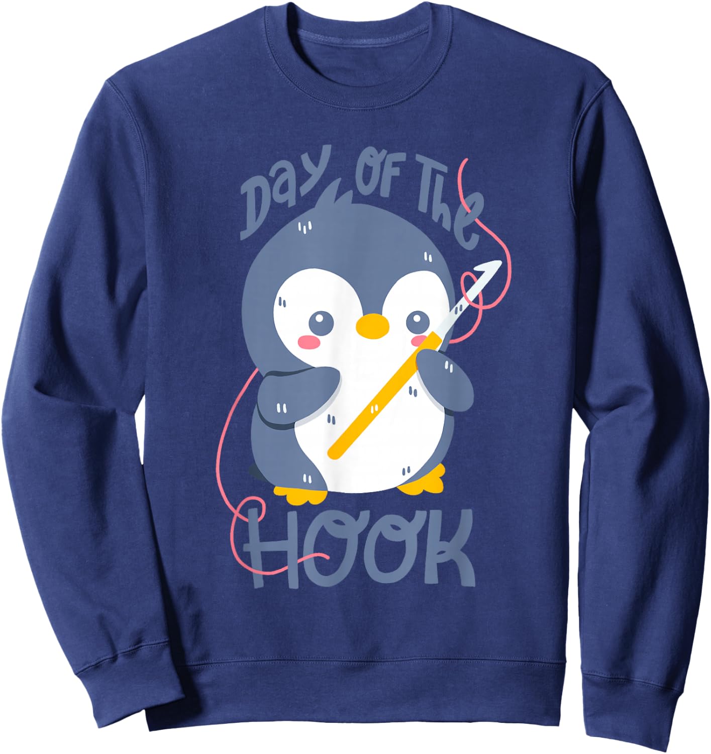Crochet Penguin: Day Of The Hook Sweatshirt - Sweatshirt | Navy