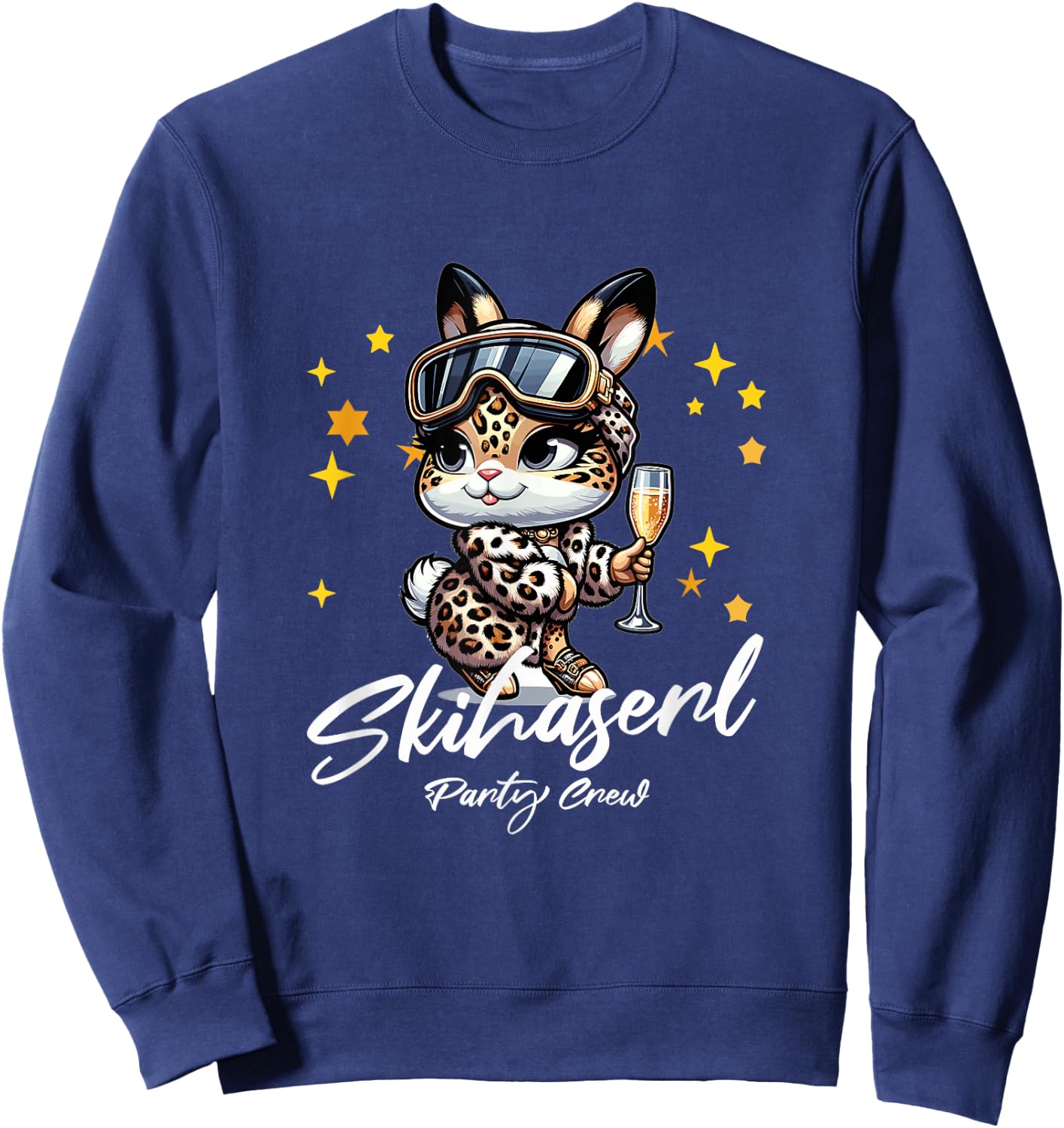 Ski Haserl Skihaserl Party Crew Girls' Funny Skiing , black Sweatshirt - Sweatshirt | Navy