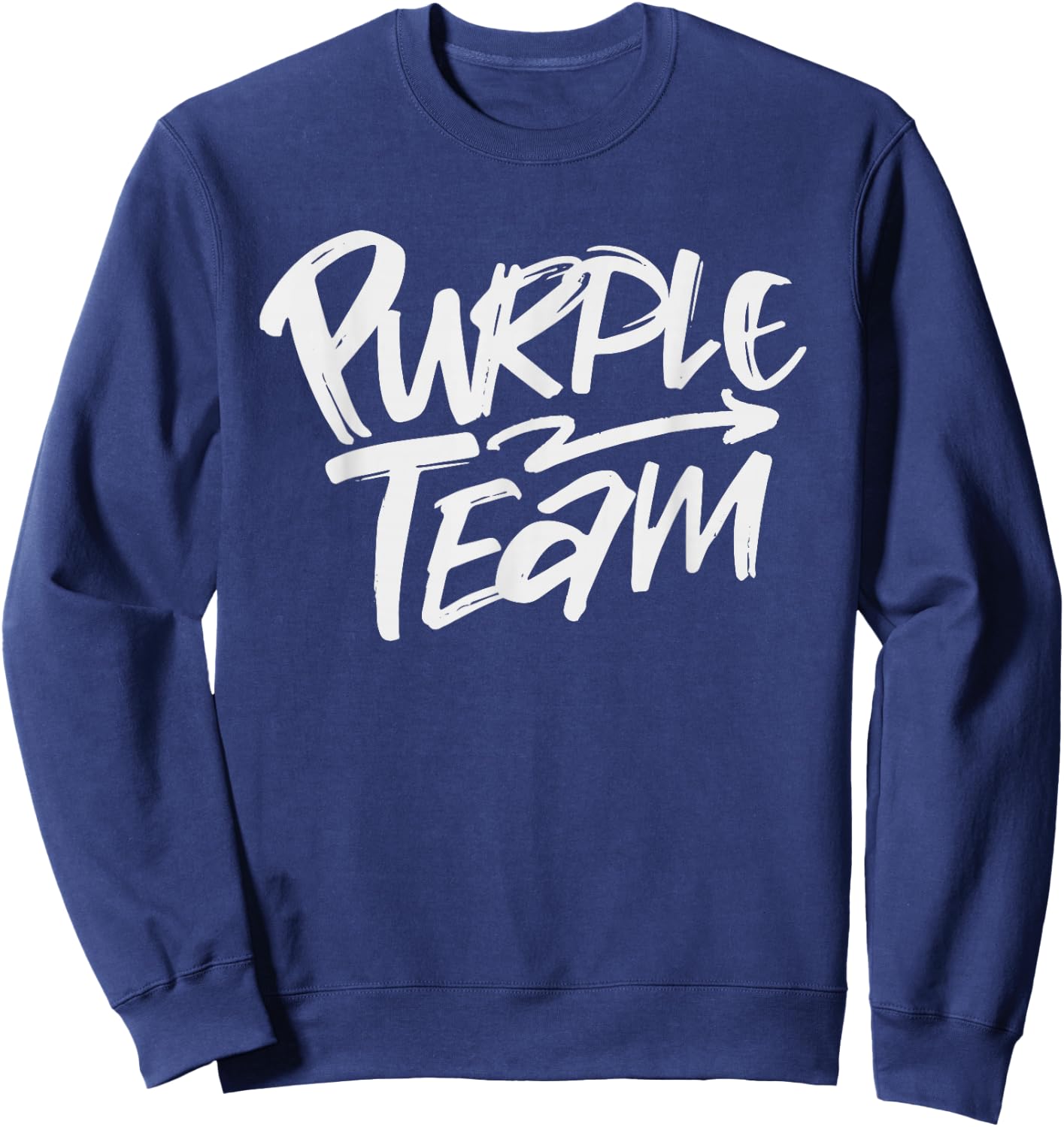 Purple Team Matching Team Spirit & Unity Purple Color Design Sweatshirt - Sweatshirt | Navy