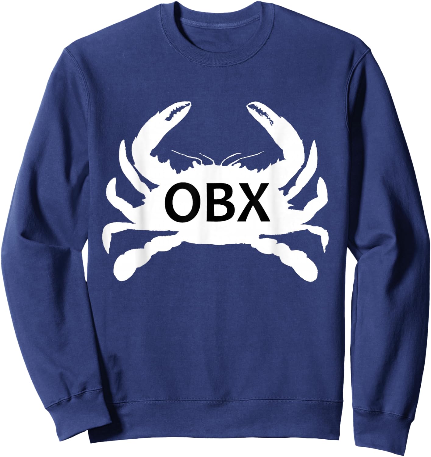 OBX NC Blue Crab Silhouette Sweatshirt - Sweatshirt | Navy