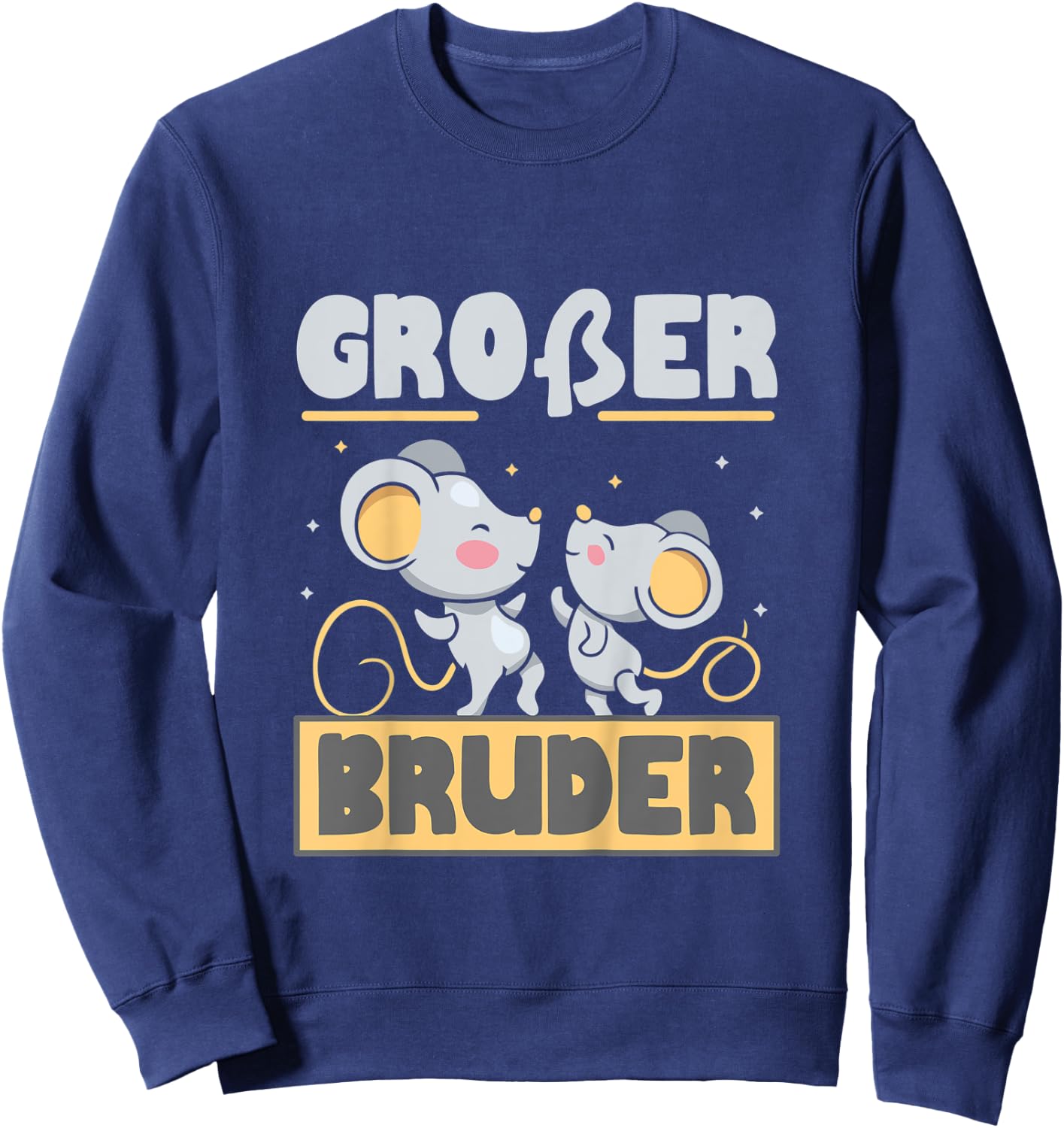 Kinder Großer Bruder Mäuse Maus Geschwister Babyparty Sweatshirt - Sweatshirt | Navy