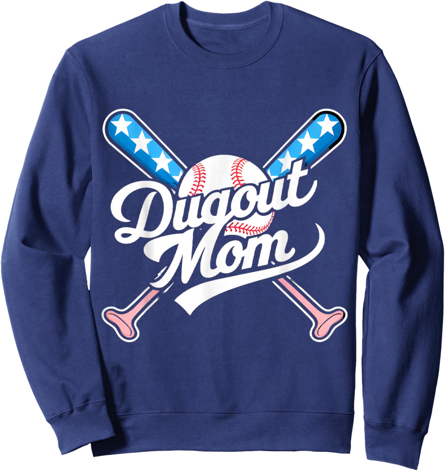 Dugout Mom TBall Ball Baseball Sweatshirt - Sweatshirt | Navy
