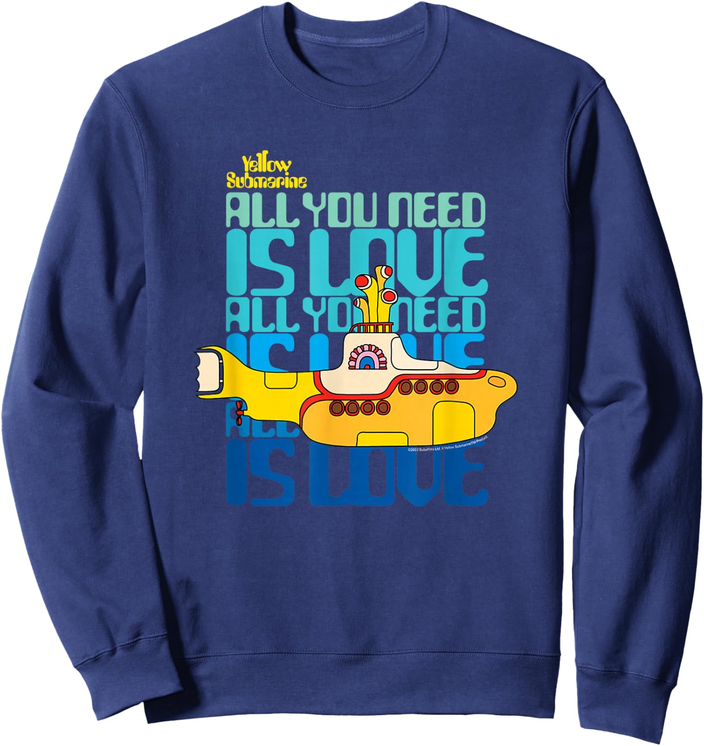 The Beatles - Alles was du brauchst ist Liebe Sweatshirt - Sweatshirt | Navy