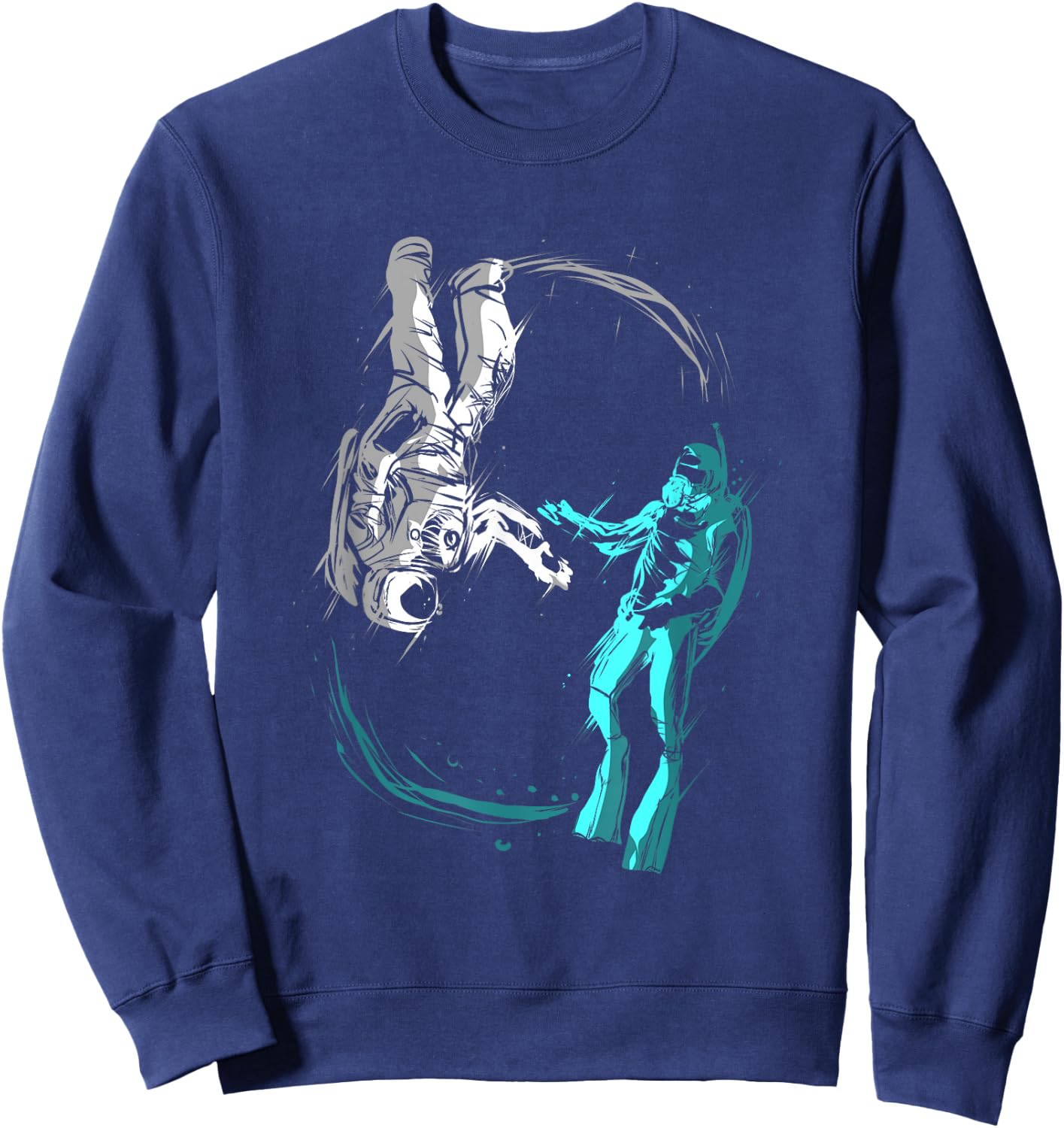 Astronaut Scuba Diver Underwater for Diving Scuba Dive Space Sweatshirt - Sweatshirt | Navy