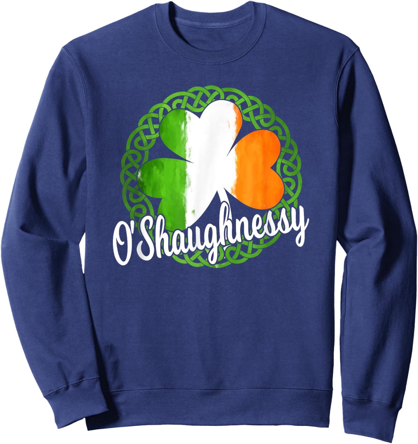 Celtic Theme - O'Shaughnessy Irish Family Name Sweatshirt - Sweatshirt | Navy
