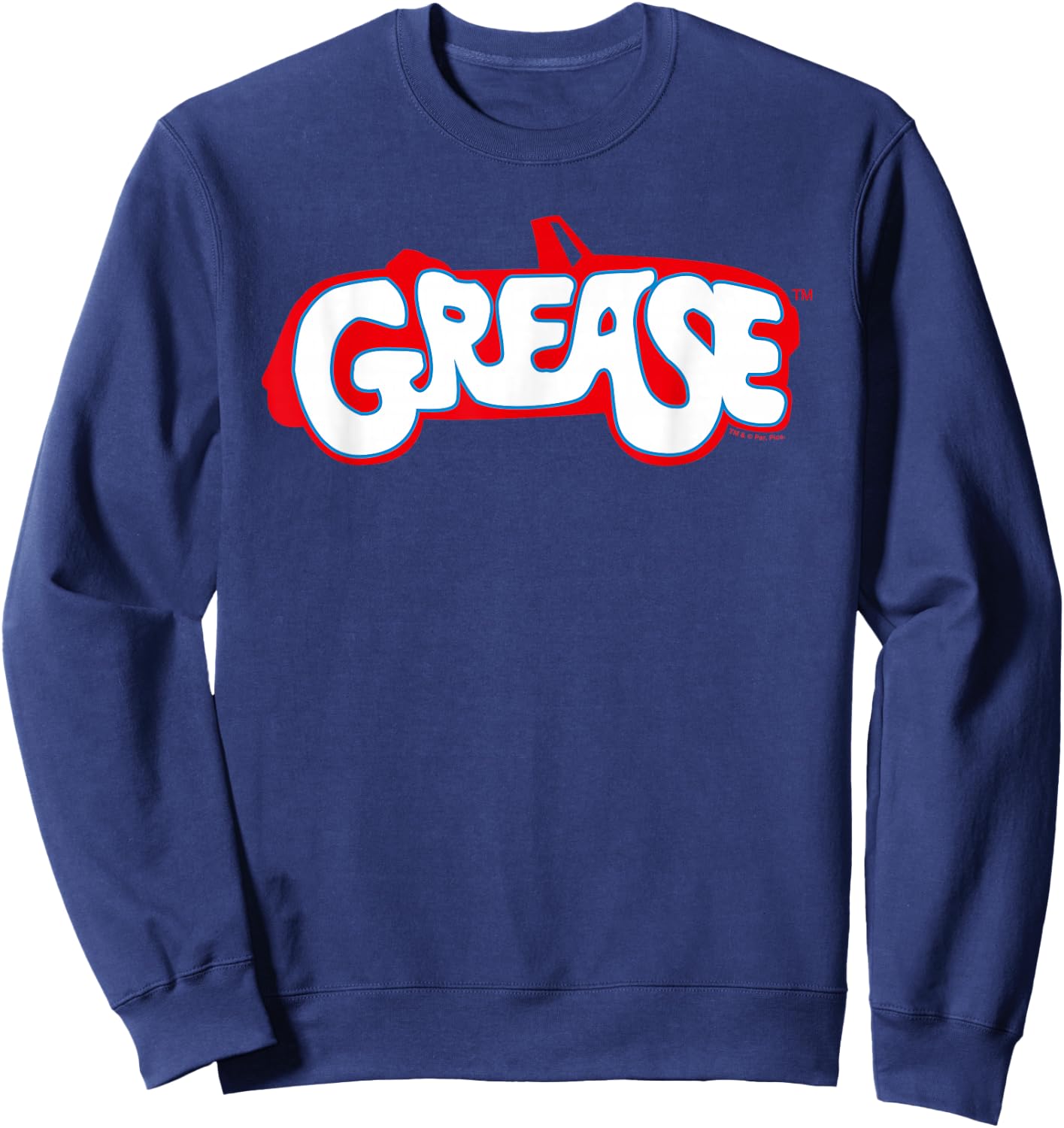 Grease Classic Car Logo in Red and Blue , black Sweatshirt - Sweatshirt | Navy