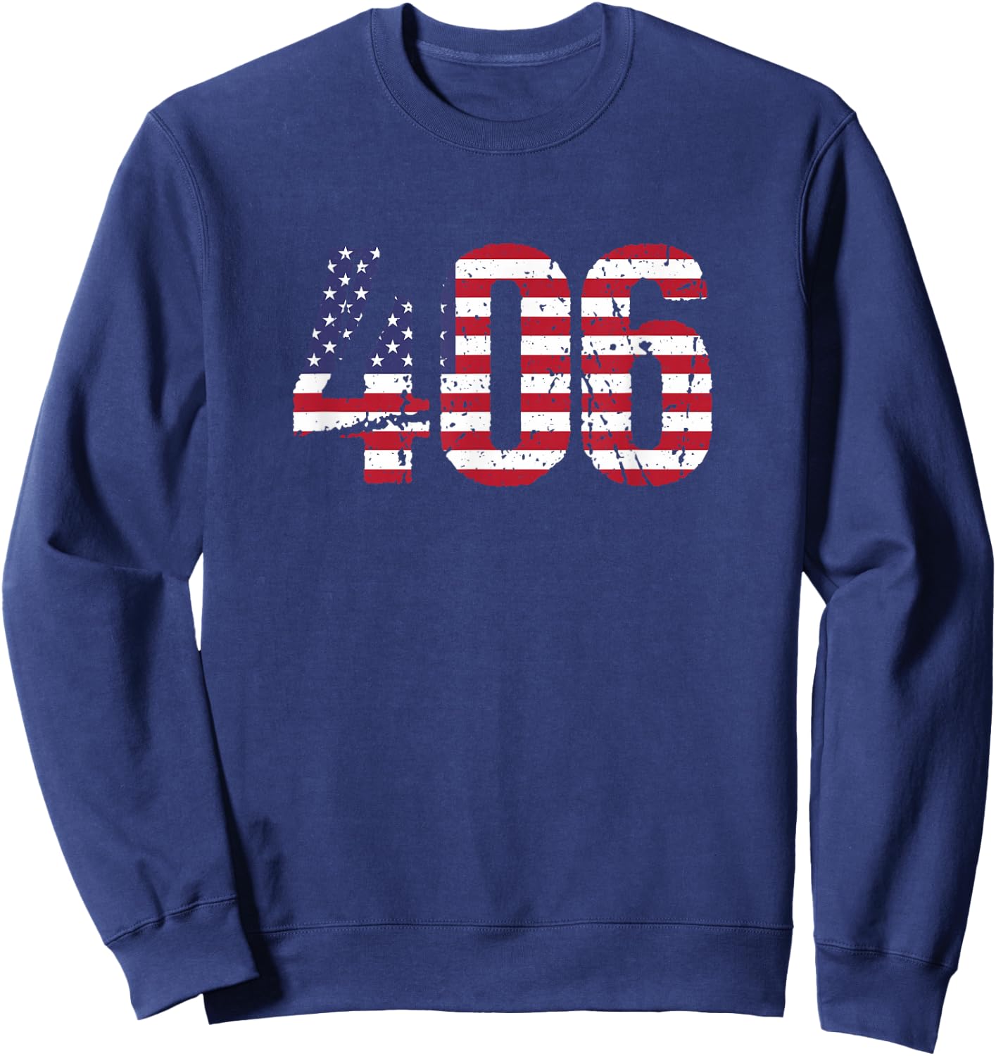 406 Montana Area Code Sweatshirt - Sweatshirt | Navy