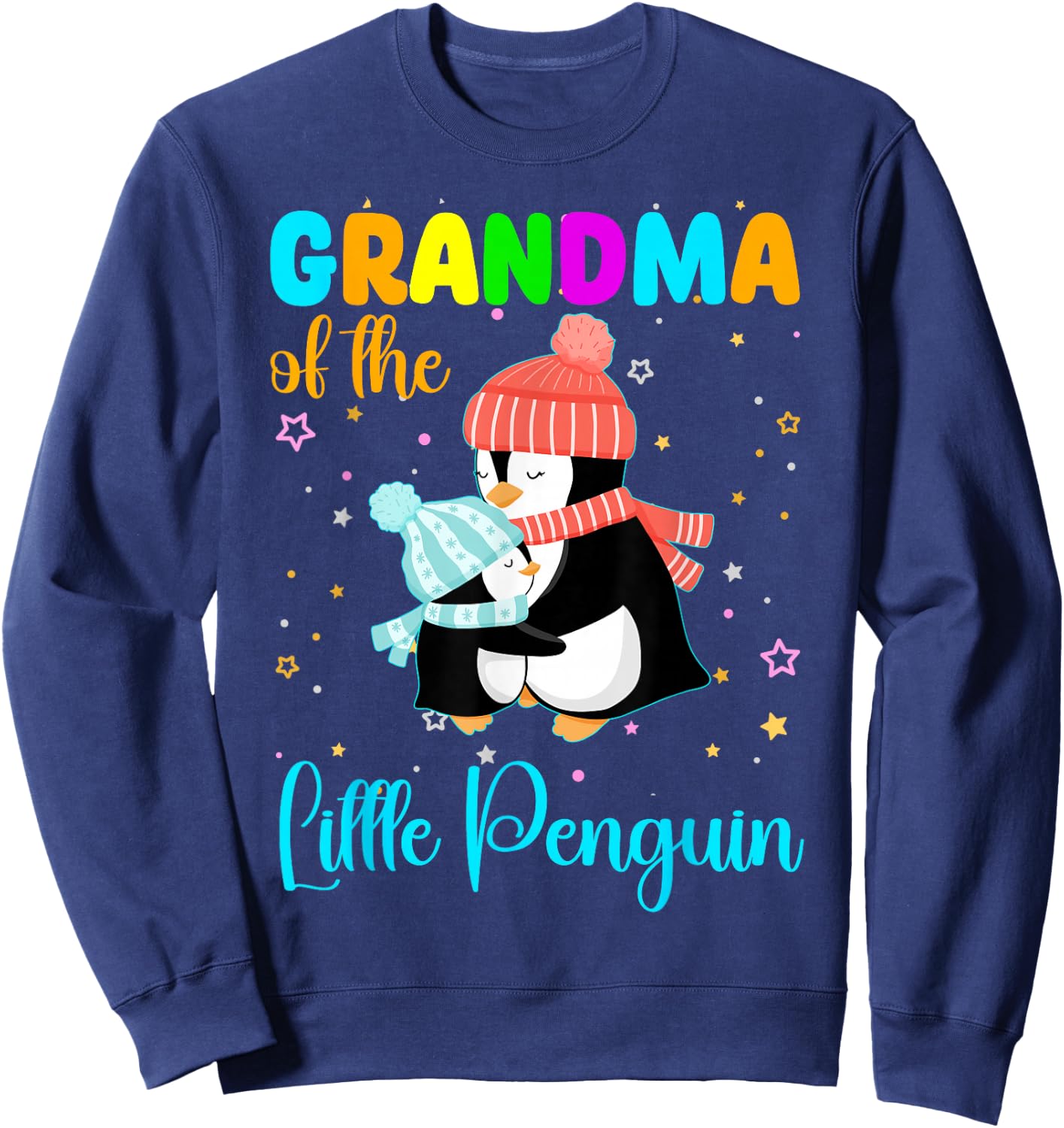 Grandma Of Little Penguin Birthday Family Matching Sweatshirt - Sweatshirt | Navy