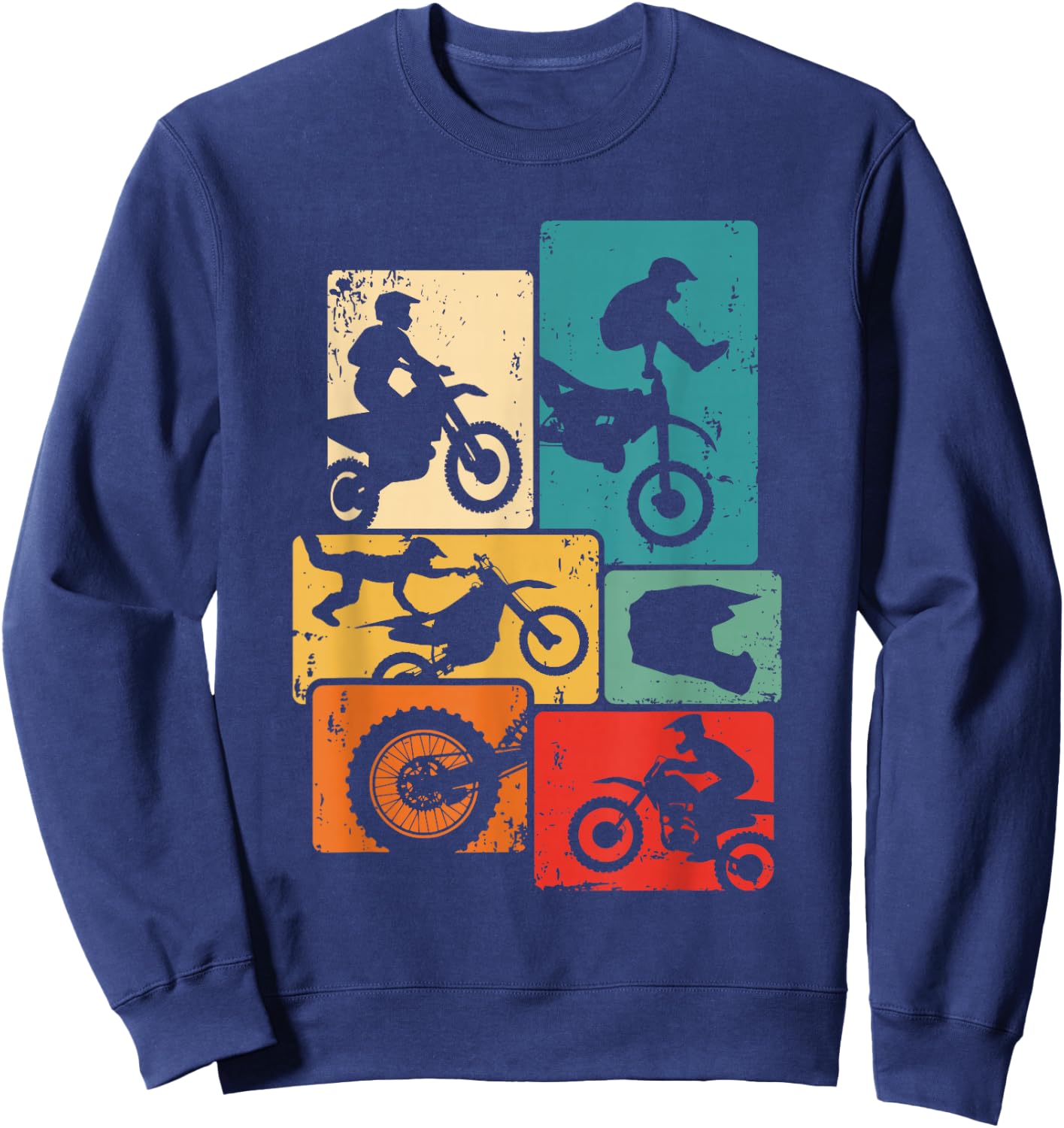 Dirt Bike Enduro Supermoto Motocross Sweatshirt - Sweatshirt | Navy