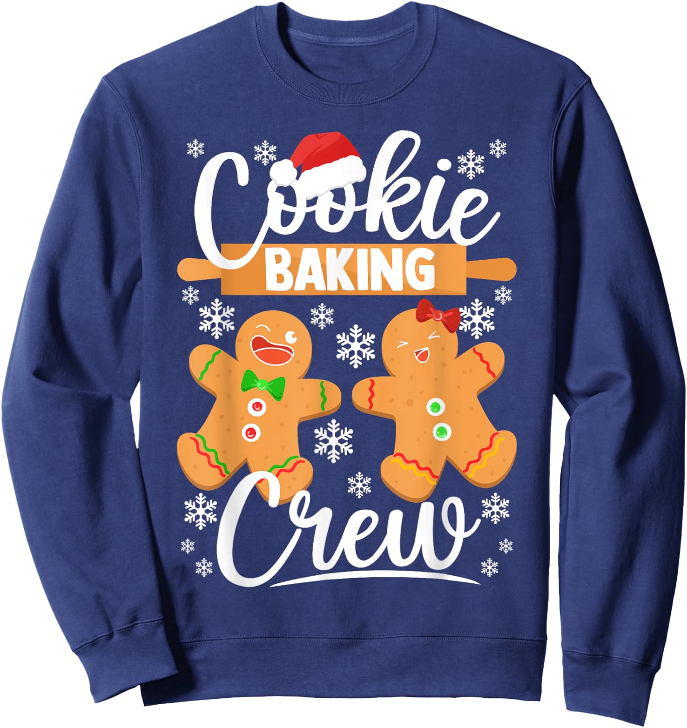 Cookie Baking Crew Shirt Gingerbread Christmas Baking Sweatshirt - Sweatshirt | Navy