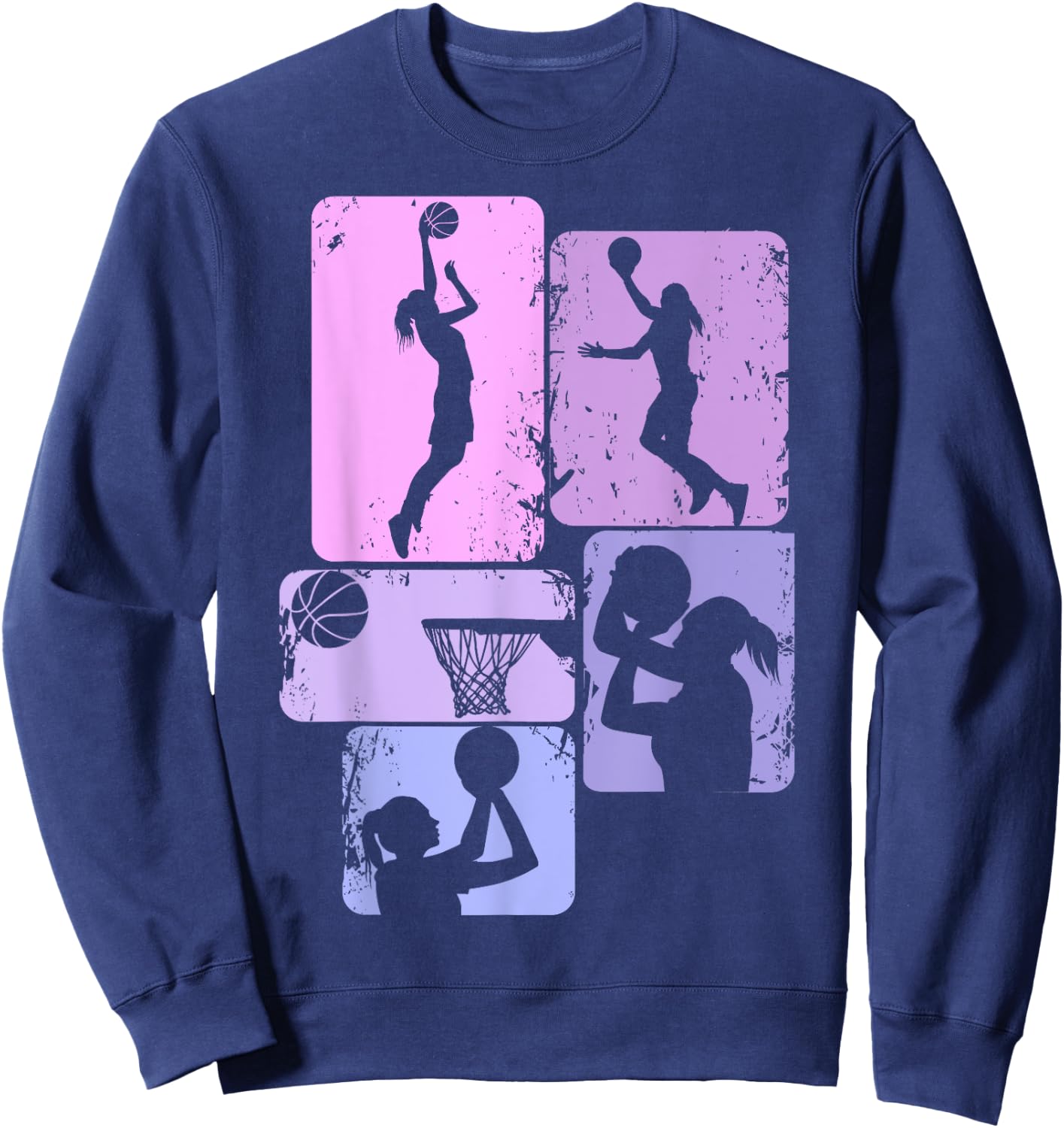 Basketball Basketballerin Mädchen Kinder Damen Sweatshirt - Sweatshirt | Navy