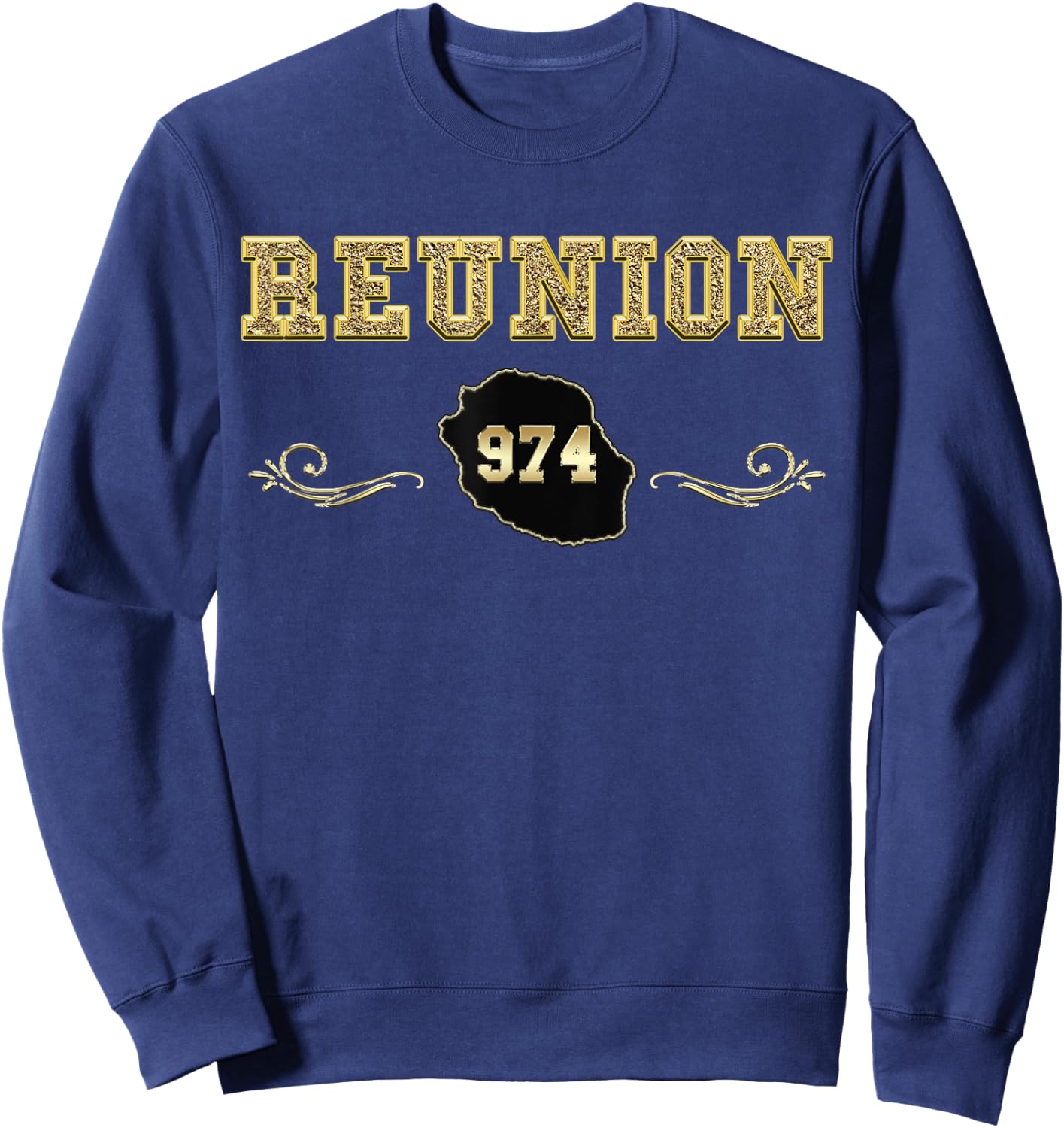 Reunion Island 974 Prestigious Man Woman And Child Sweatshirt - Sweatshirt | Navy