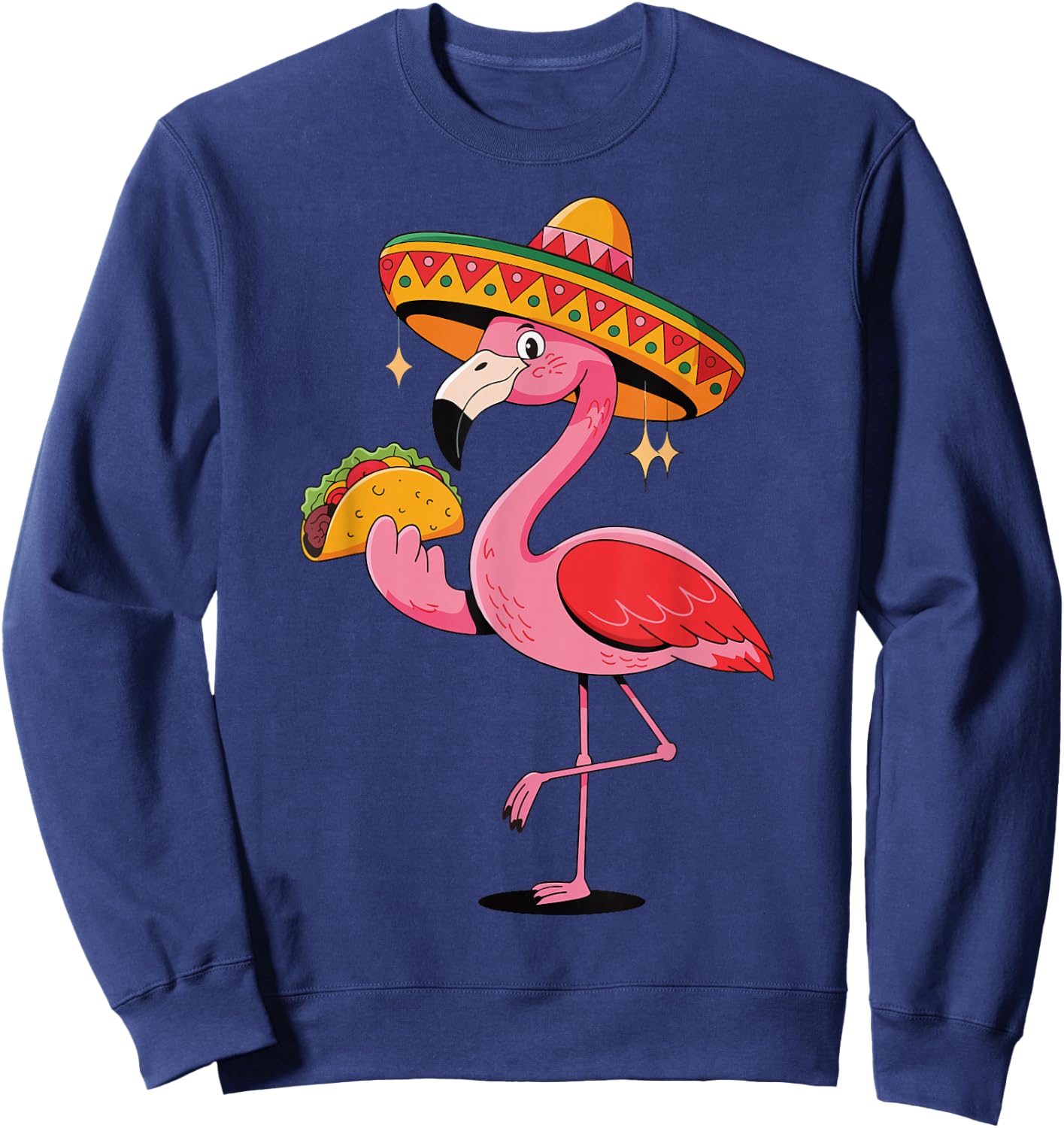 Flamingo Cinco De Mayo Sweatshirt - Sweatshirt | Navy