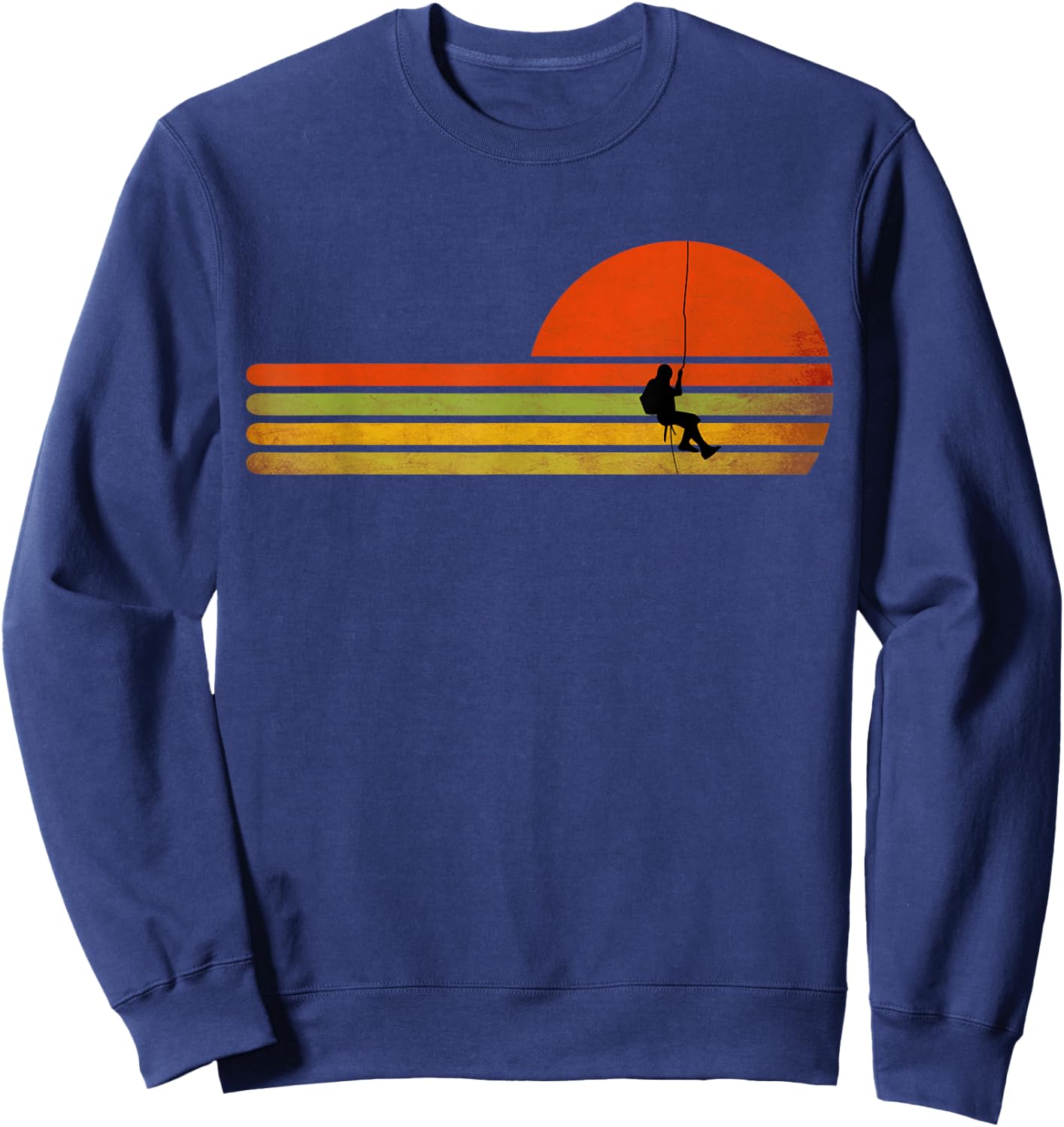 Retro Vintage Caving Speleology Caves, Love Mountain Sweatshirt - Sweatshirt | Navy