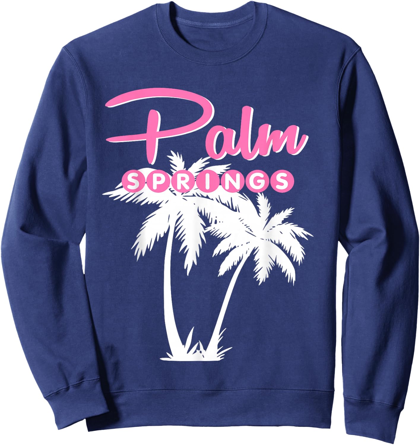 PALM SPRINGS RETRO VINTAGE CALIFORNIA Palm Tree Sweatshirt - Sweatshirt | Navy