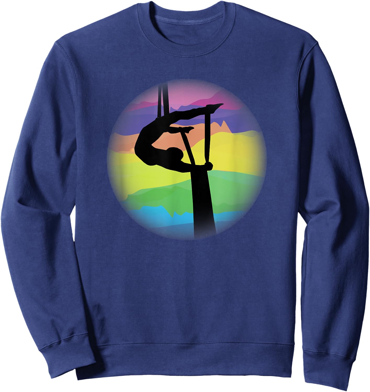 Aerial Silks Bright Silhouette Graphic Sweatshirt - Sweatshirt | Navy