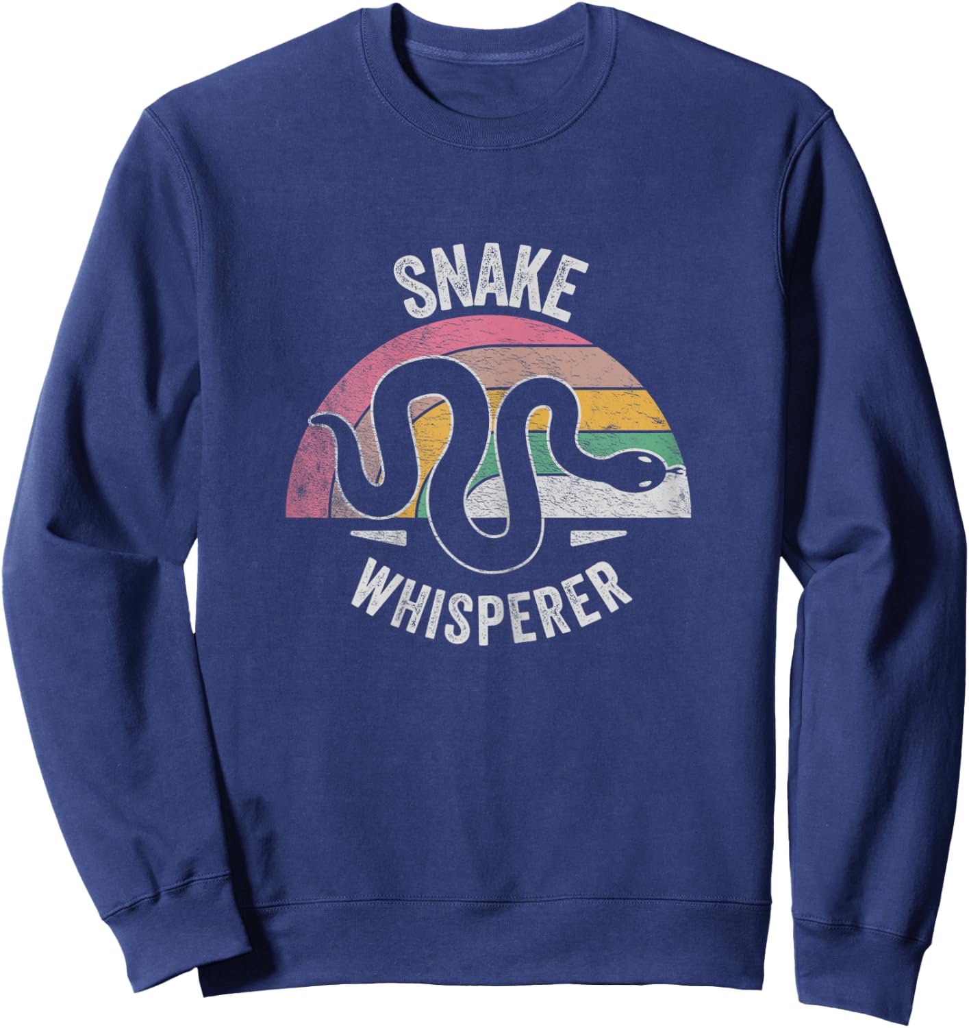 Retro Vintage Snake Whisperer Snake Lover Funny Snake Sweatshirt - Sweatshirt | Navy