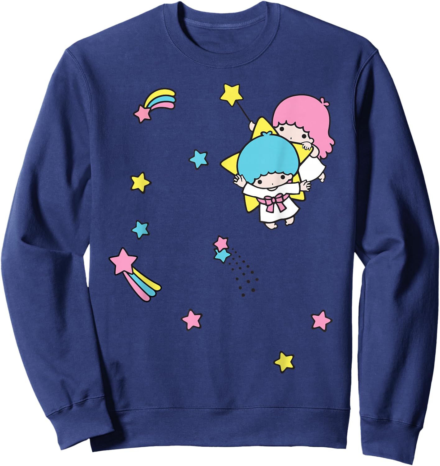 Little Twin Stars Rainbow Stars Sweatshirt - Sweatshirt | Navy