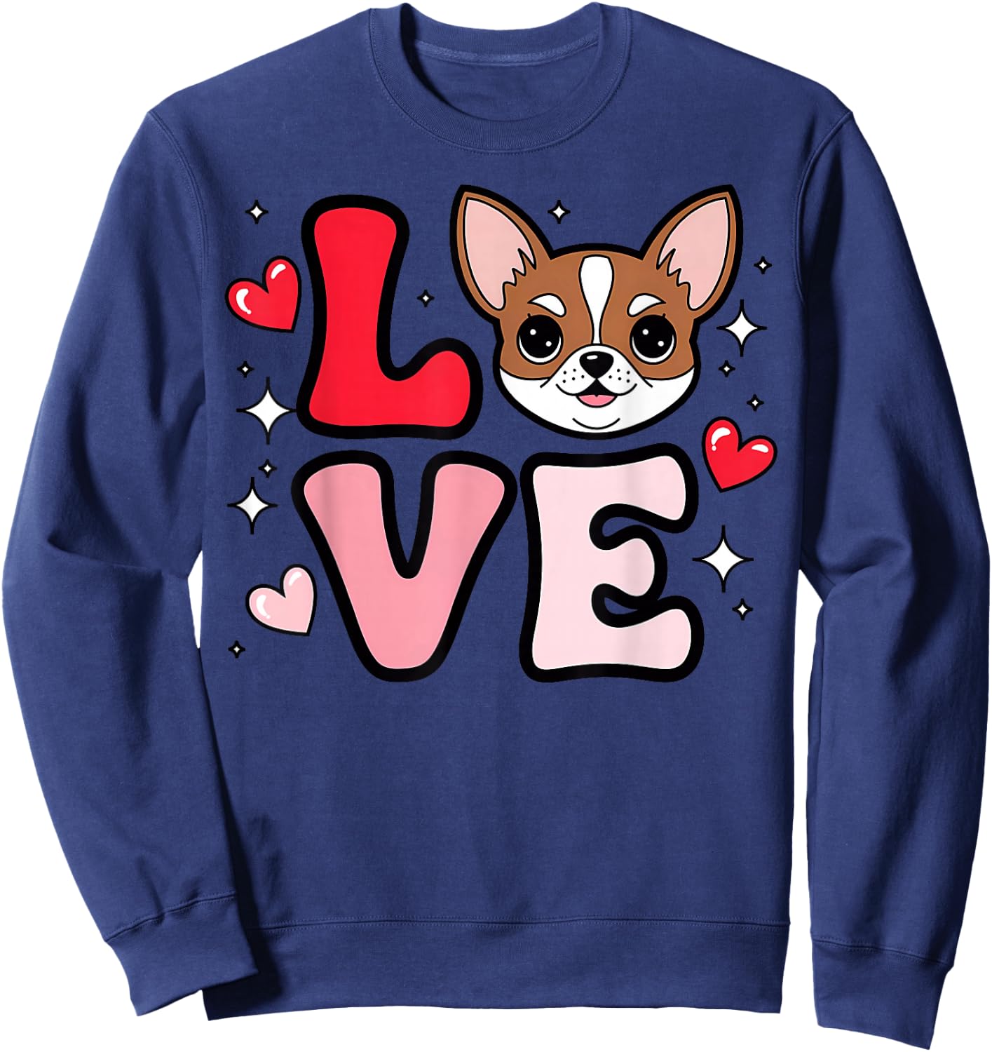 Chihuahua Love Cute Chichi Puppy Dog Mom Girls Women Sweatshirt - Sweatshirt | Navy