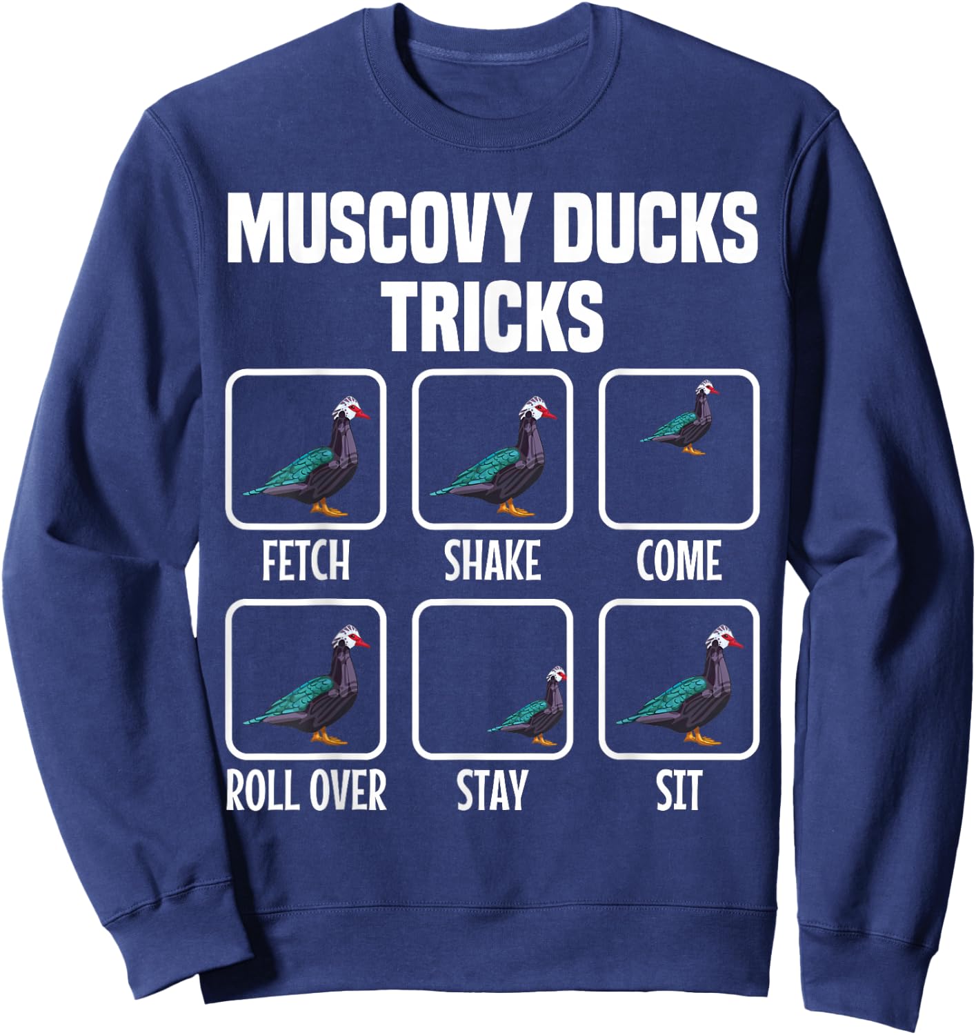 Muscovy Duck Mom Muscovy Duck Supplies Food Muscovy Ducks , Small, Black Sweatshirt - Sweatshirt | Navy