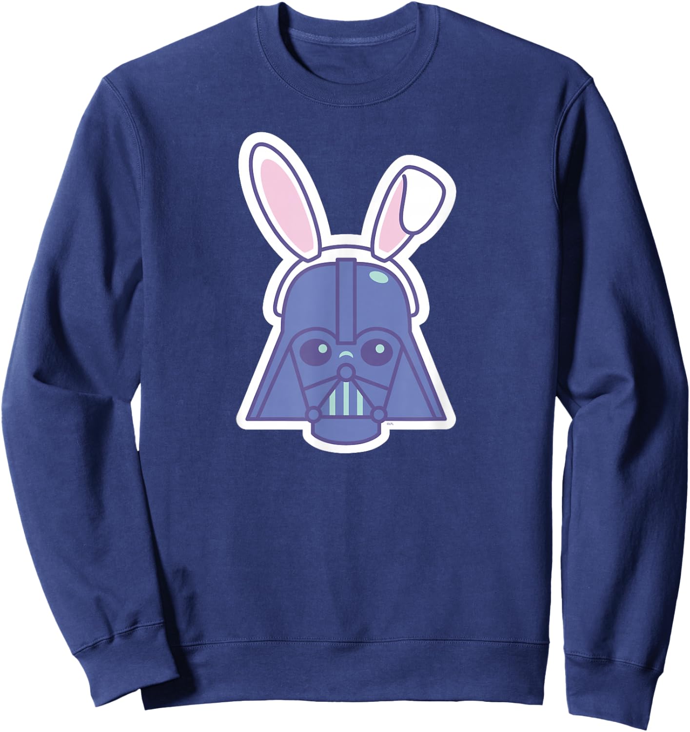 Star Wars Darth Vader Sticker Style Rabbit Ears Easter Bunny Sweatshirt - Sweatshirt | Navy