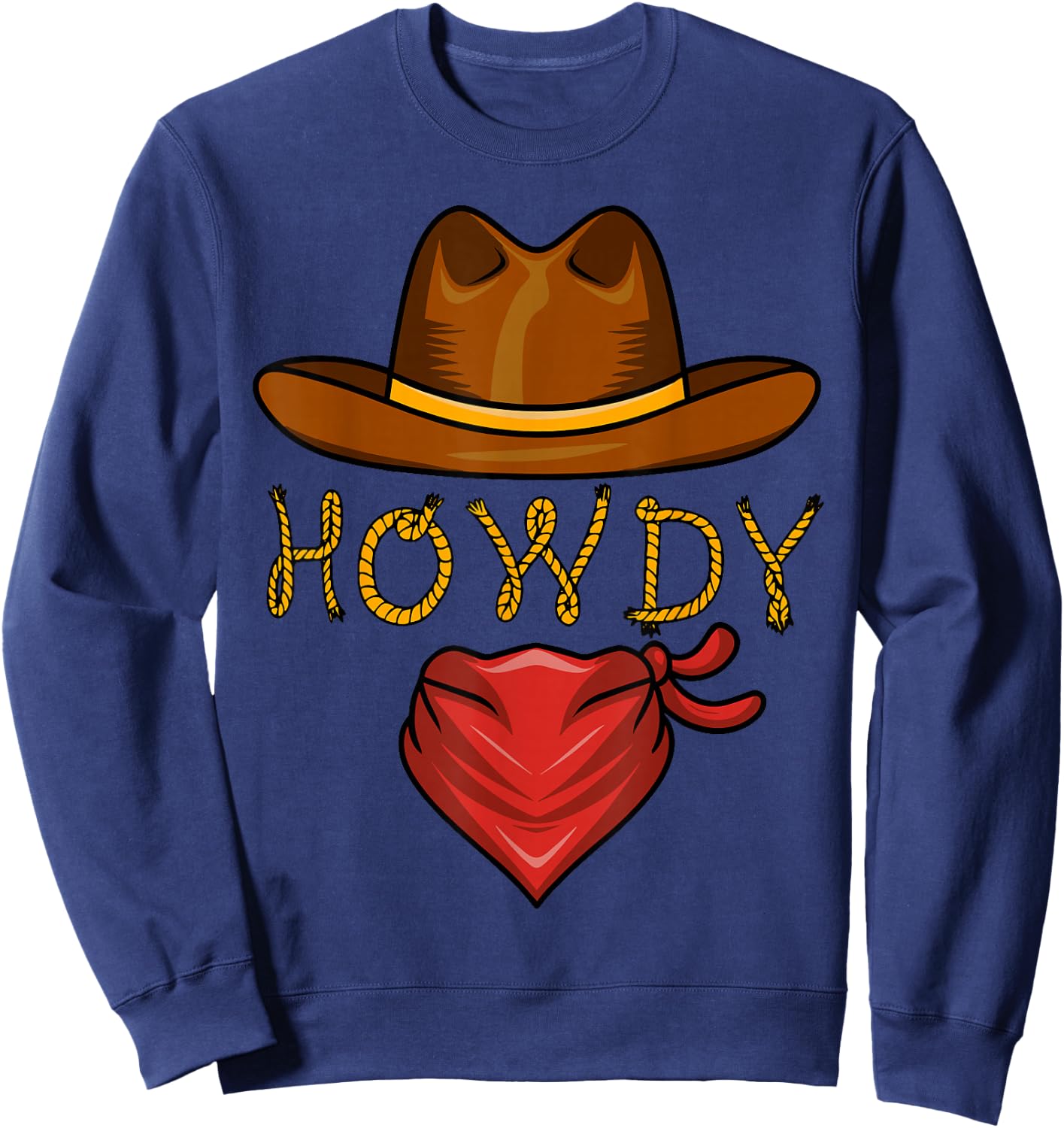 Howdy Rodeo Western Country Southern Cowboy Cowgirl Men's Boys , black, S Sweatshirt - Sweatshirt | Navy