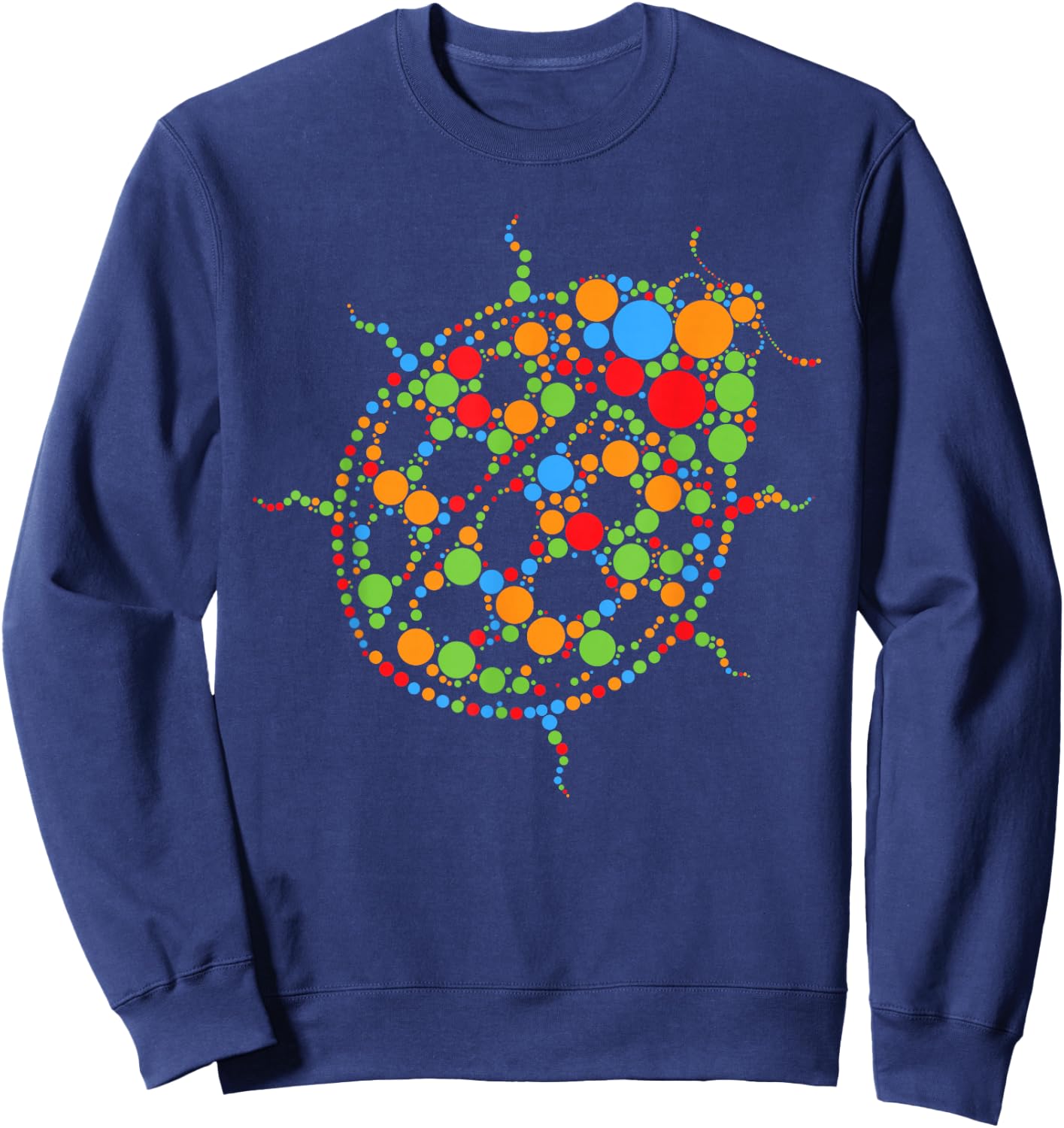 Colorful Polka Dot Ladybugs Lover International Dot Day Sweatshirt - Sweatshirt | Navy