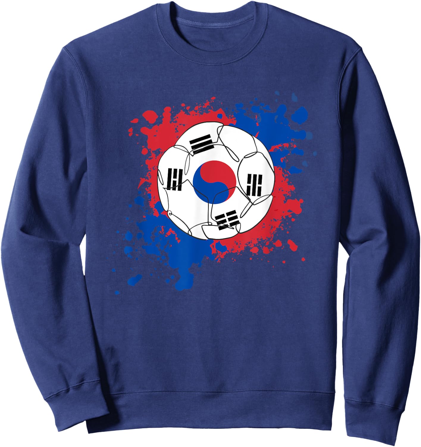 Soccer Ball With The Flag Of South Korea Sweatshirt - Sweatshirt | Navy