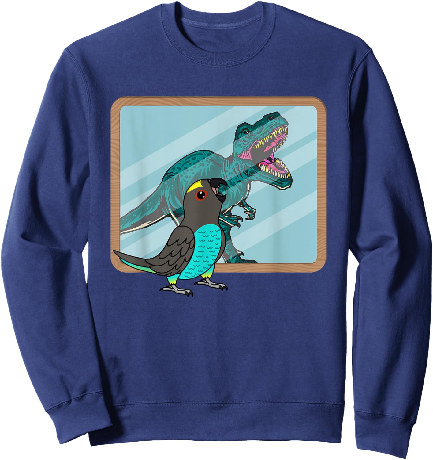 Parrot & T Rex Reflection I Meyers Parrot Sweatshirt - Sweatshirt | Navy