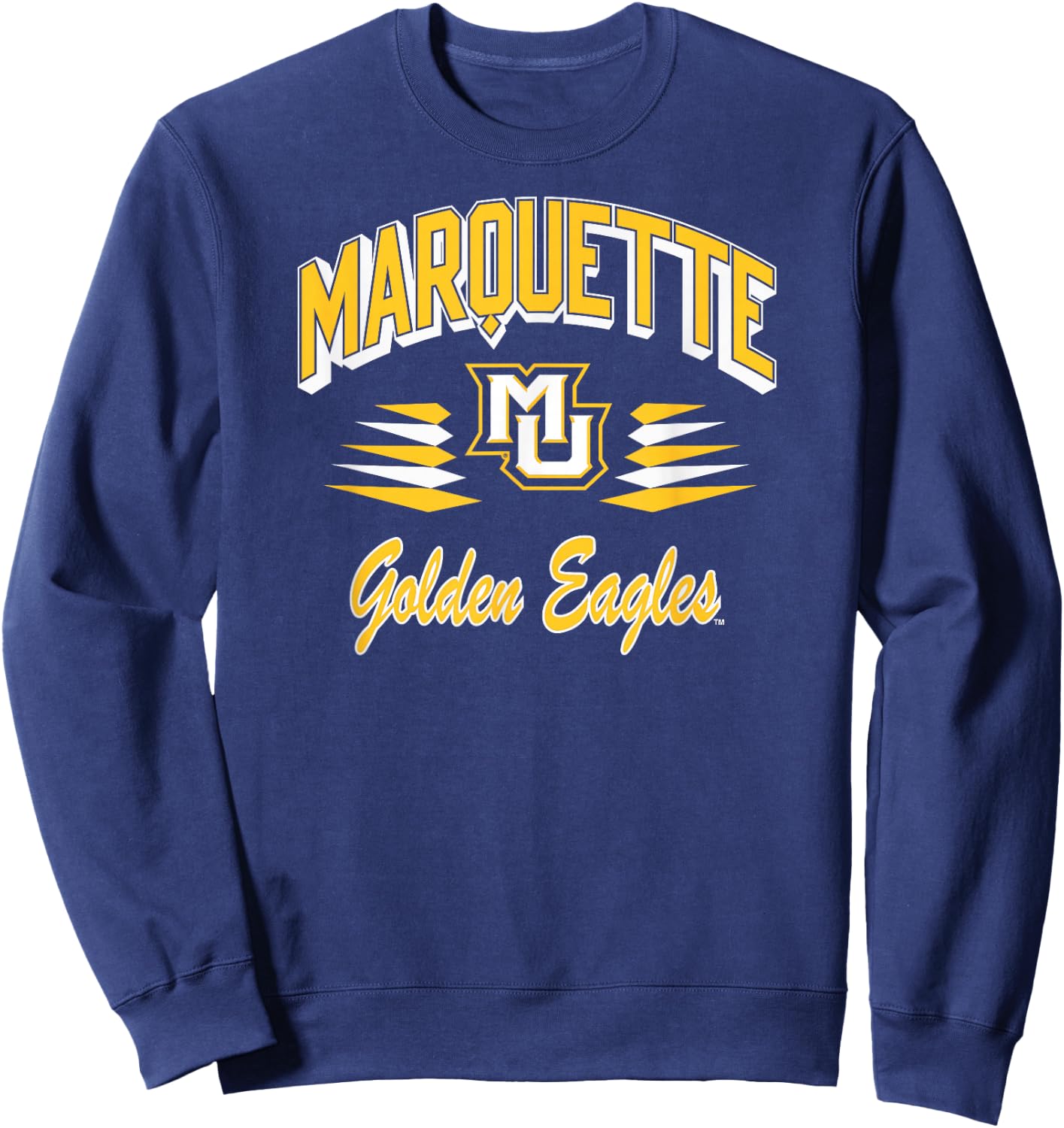 Marquette Golden Eagles Retro Diamond Navy Sweatshirt - Sweatshirt | Navy