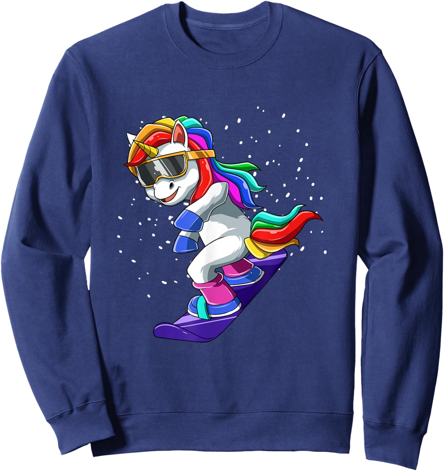 Unicorn Snowboard - Funny Ski and Wintersports Sweatshirt - Sweatshirt | Navy