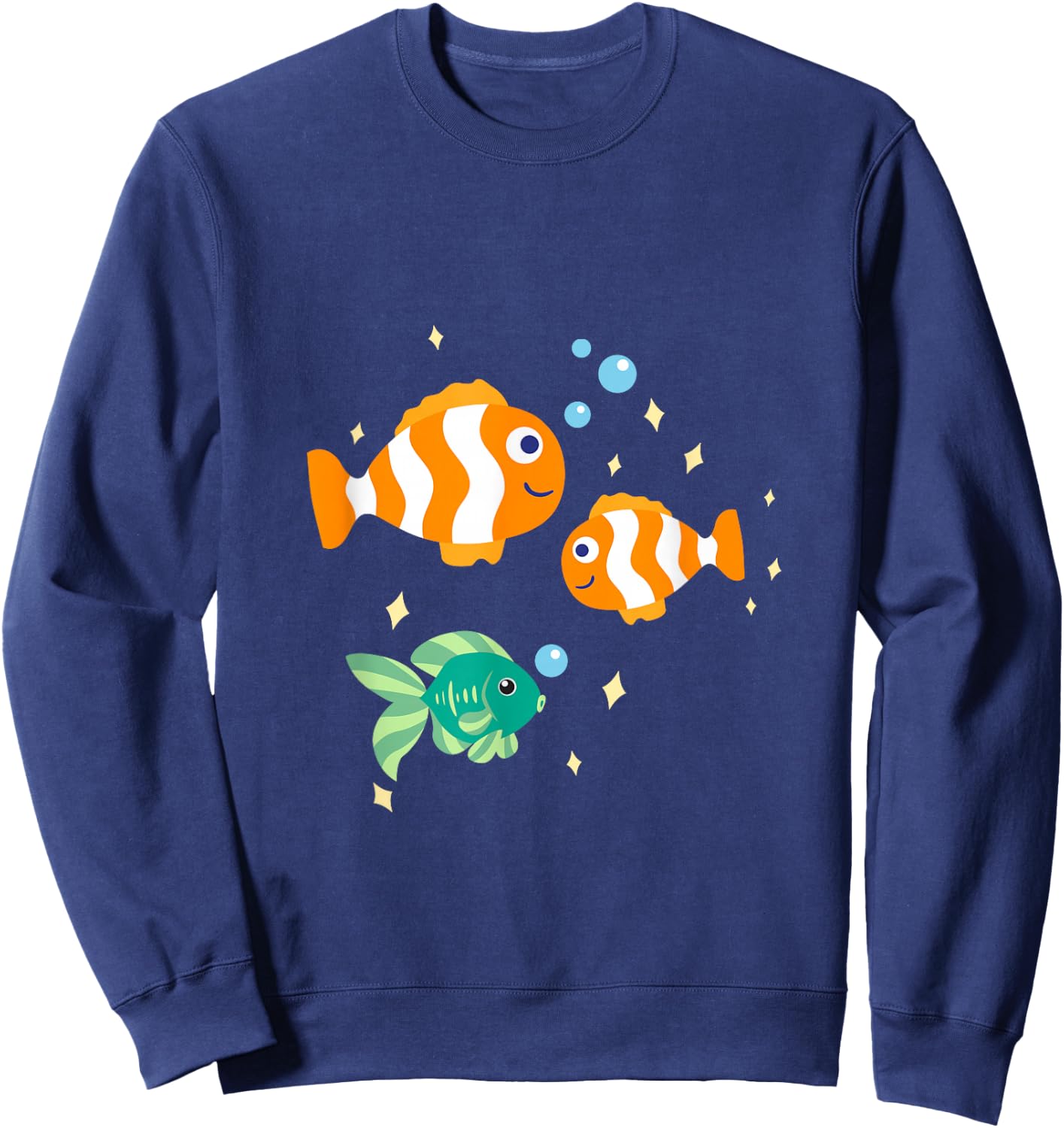 Unterwasserwelt mit Fischen und Meerestieren Sweatshirt - Sweatshirt | Navy
