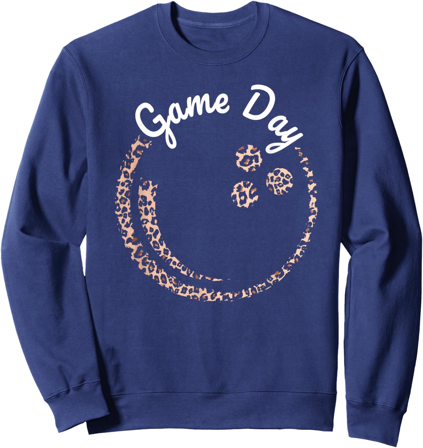 Bowling Player Game Day Leopard Bowler Women Sweatshirt - Sweatshirt | Navy