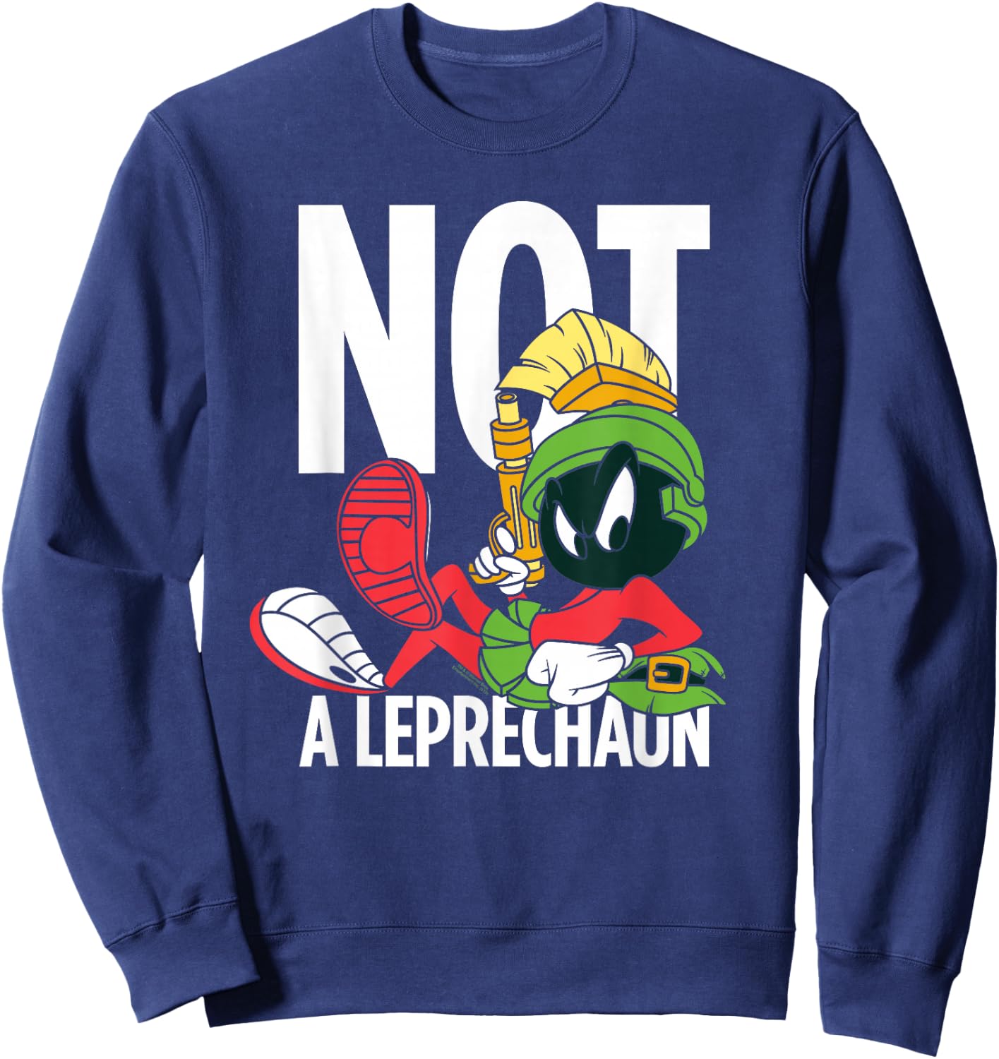 Looney Tunes Marvin the Martian Not a Leprechaun Sweatshirt - Sweatshirt | Navy